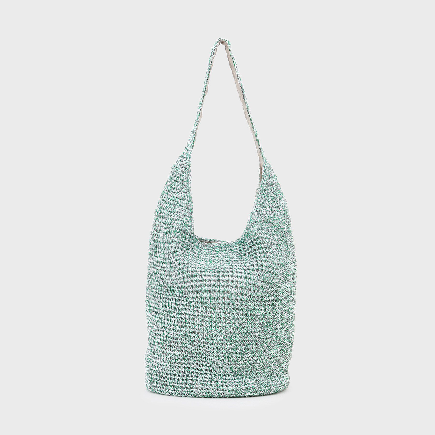 INDIVI「【大人カジュアル】メタリックかぎ編みボトルバッグ」|トートバッグ|