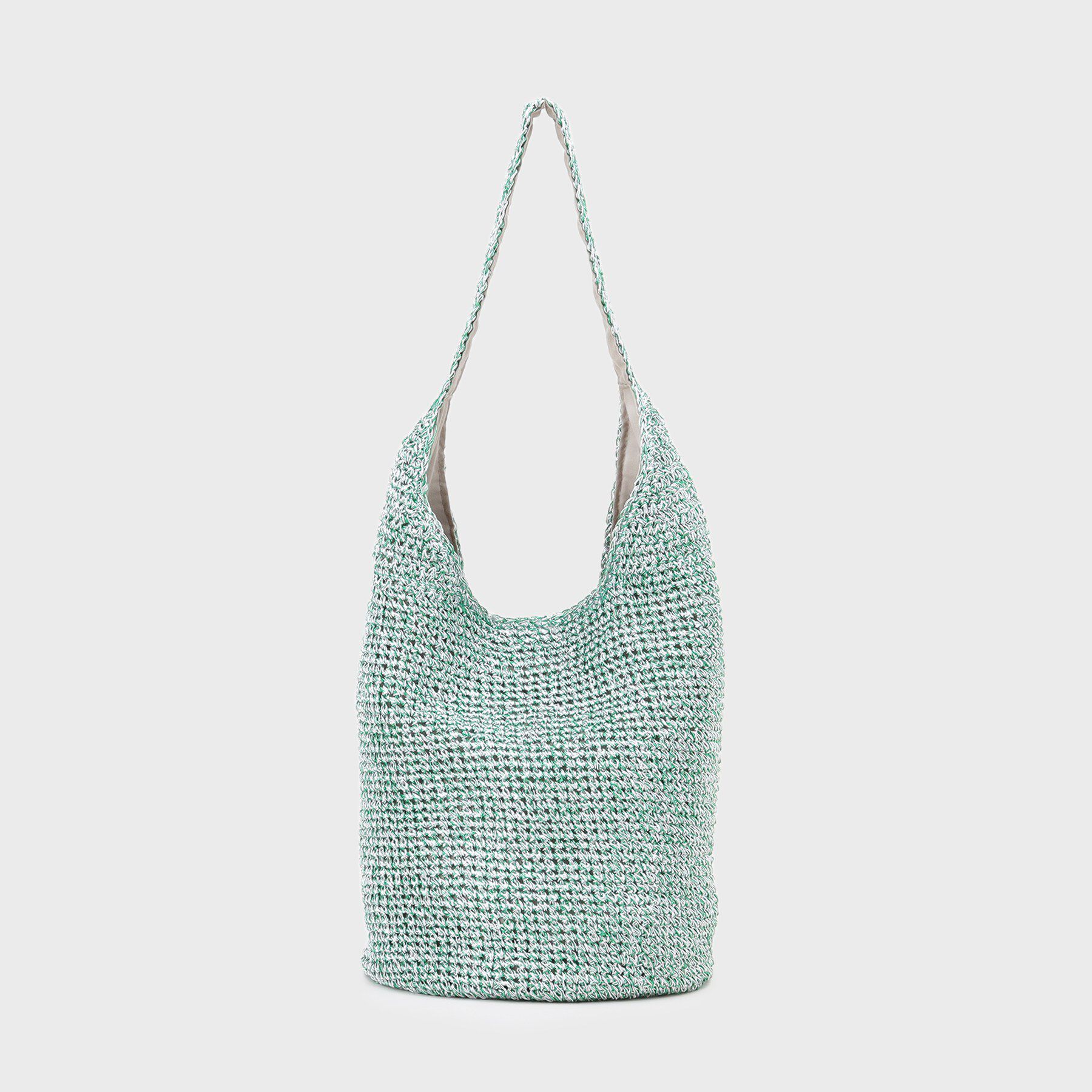 INDIVI「【大人カジュアル】メタリックかぎ編みボトルバッグ」|トートバッグ|