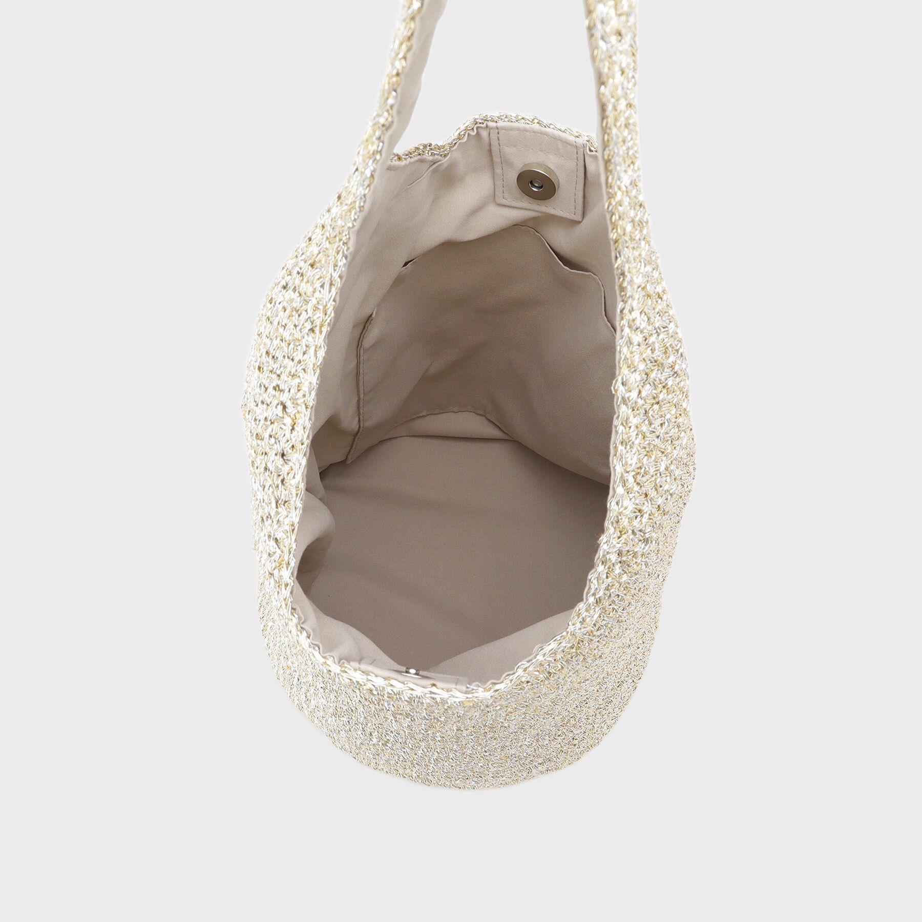 INDIVI「【大人カジュアル】メタリックかぎ編みボトルバッグ」|トートバッグ|