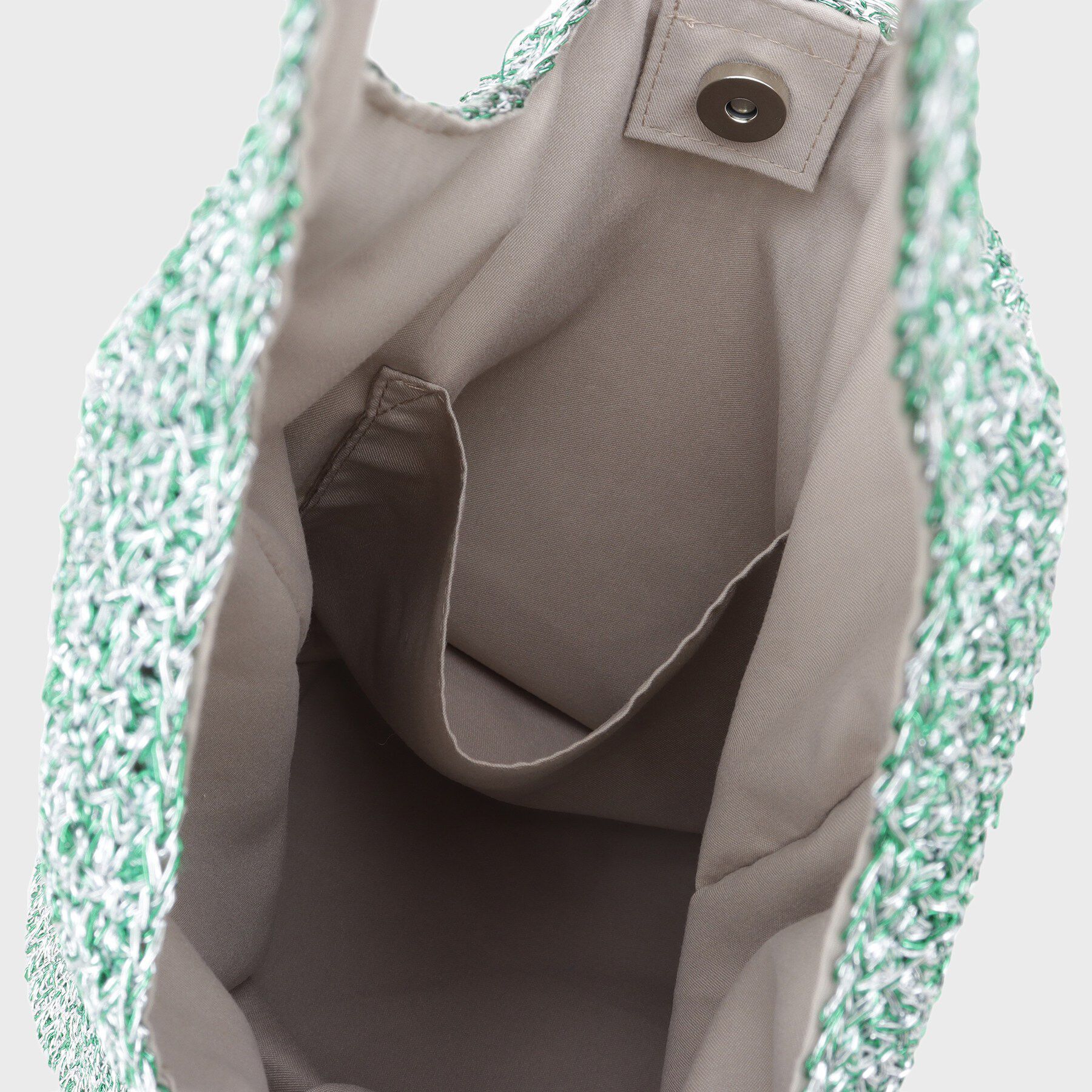 INDIVI「【大人カジュアル】メタリックかぎ編みボトルバッグ」|トートバッグ|