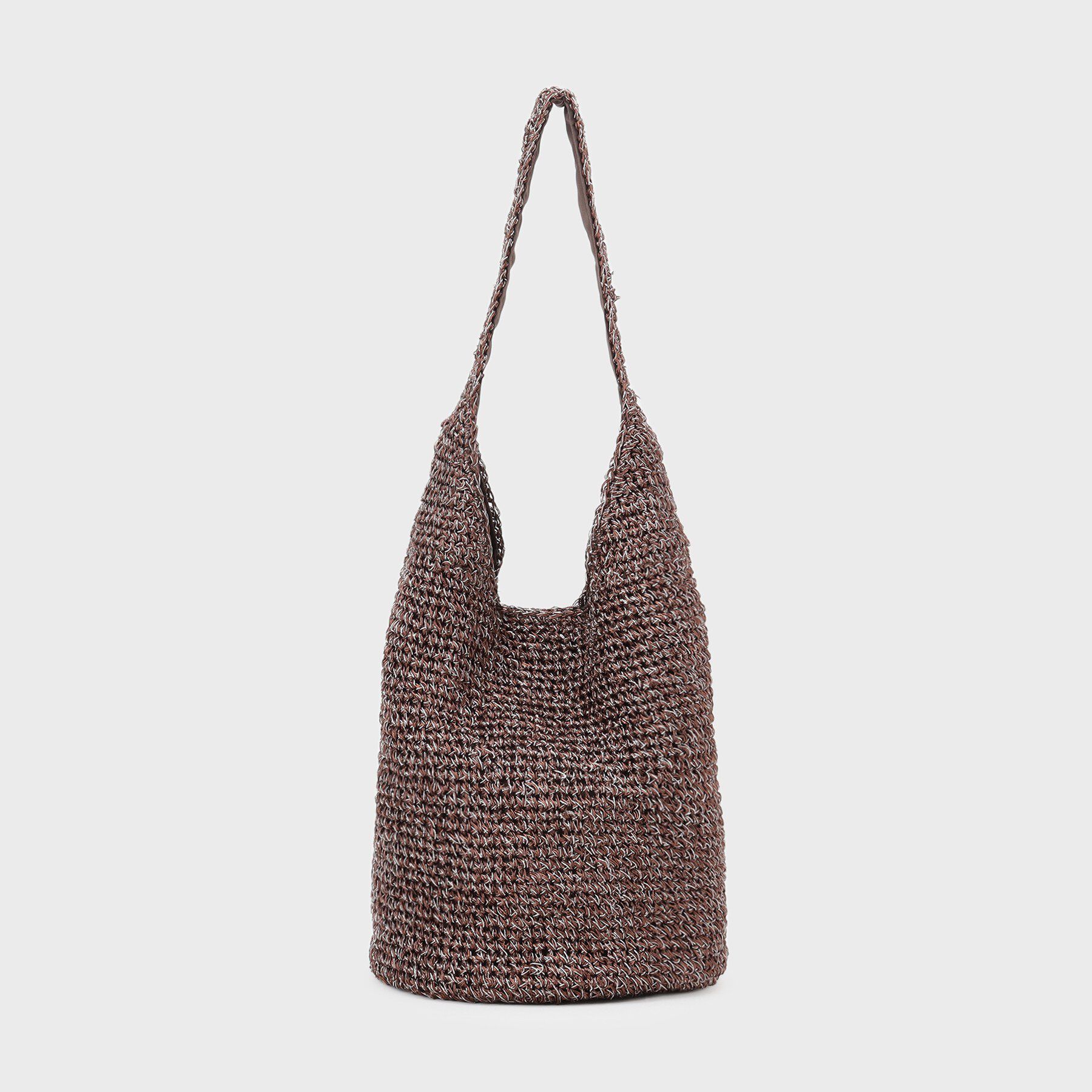 INDIVI「【大人カジュアル】メタリックかぎ編みボトルバッグ」|トートバッグ|