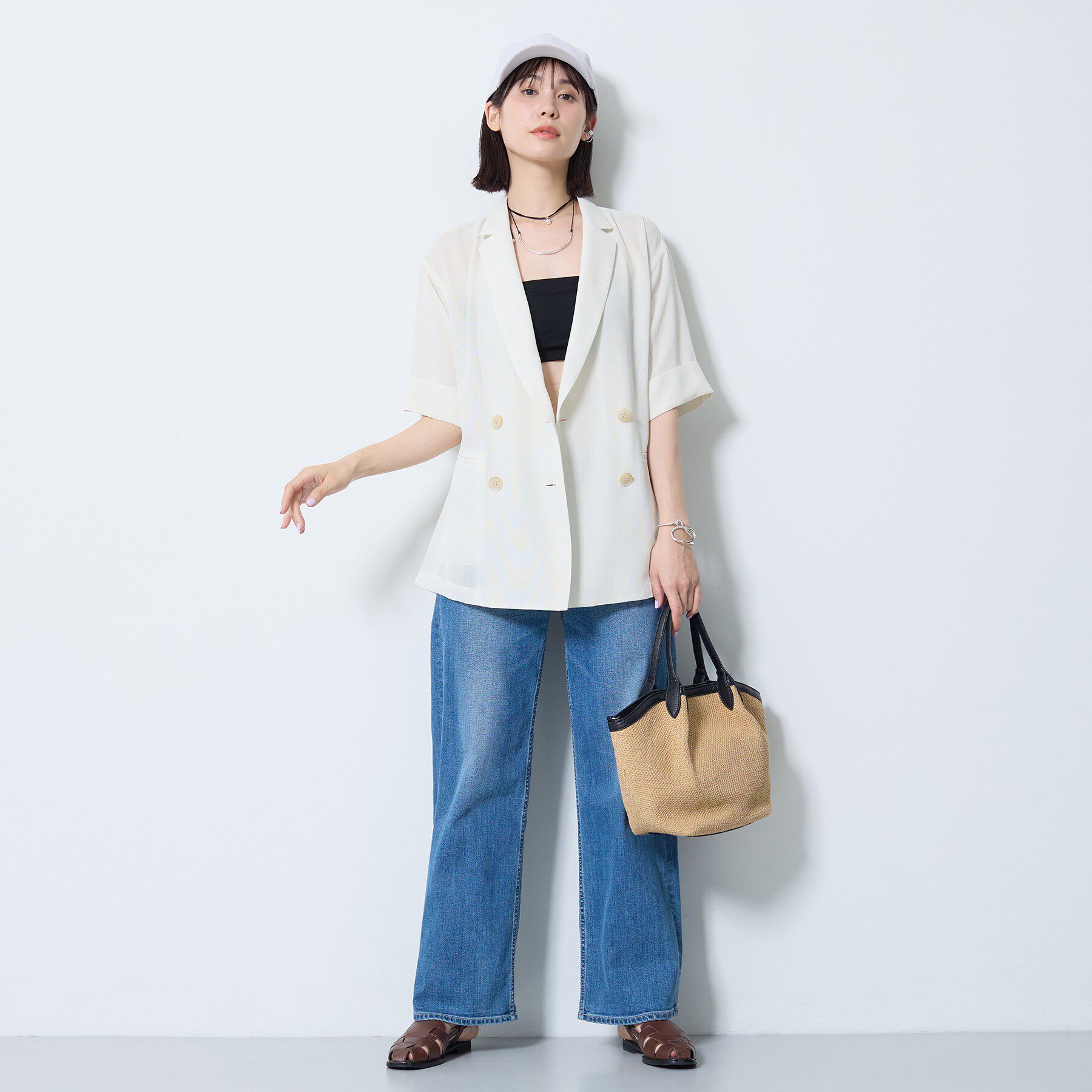 INDIVI「【着る日傘／UVケア】ミニマルキャップ」|キャップ・キャスケット|