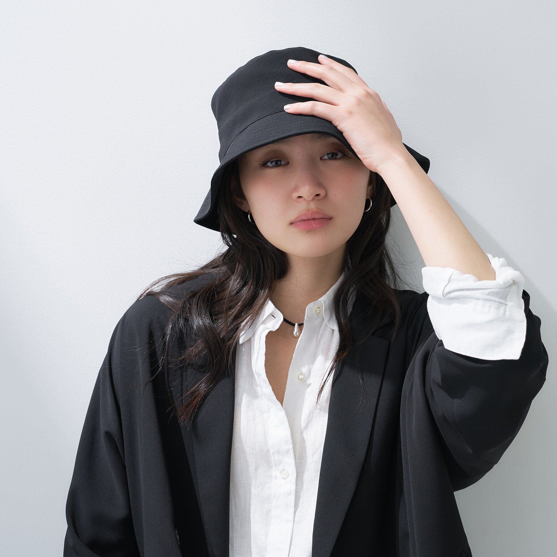 INDIVI「【着る日傘／UVケア】バケットハット」|ハット|ブラック(019)