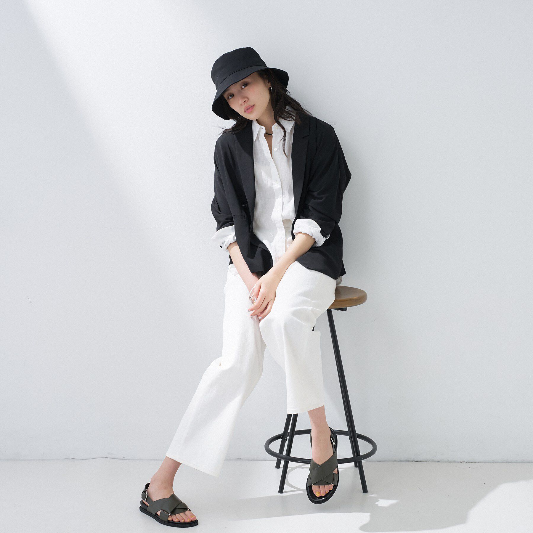 INDIVI「【着る日傘／UVケア】バケットハット」|ハット|