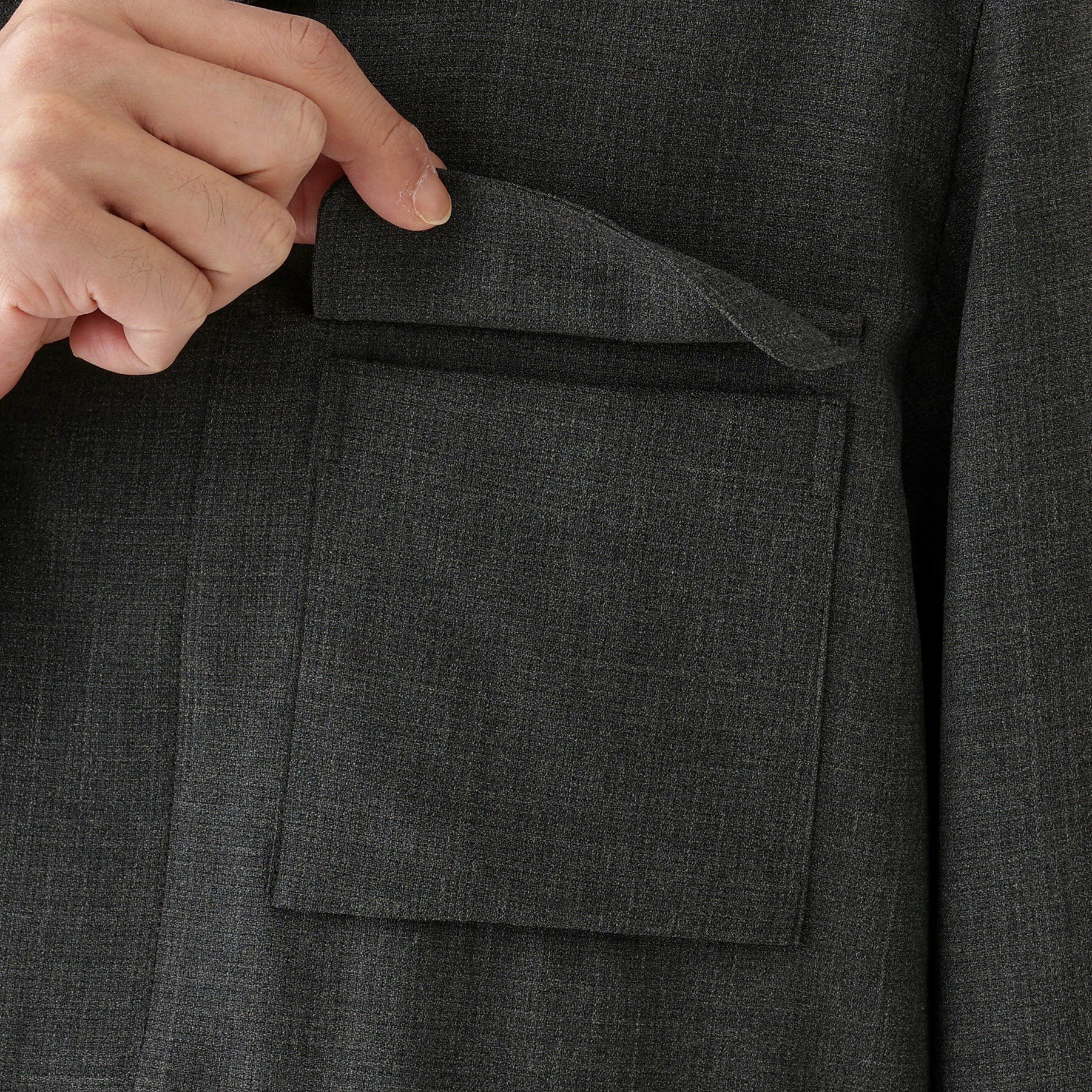 TAKEO KIKUCHI「【THE FLAGSHIP】ポリエステルウール メッシュ サファリジャケット」|ブルゾン・スタジャン|