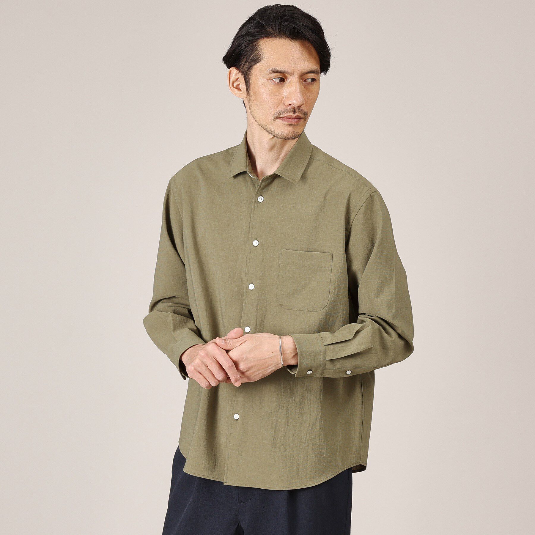 TAKEO KIKUCHI「【Made in JAPAN】麻調ショートカラーシャツ」|シャツ・ブラウス|