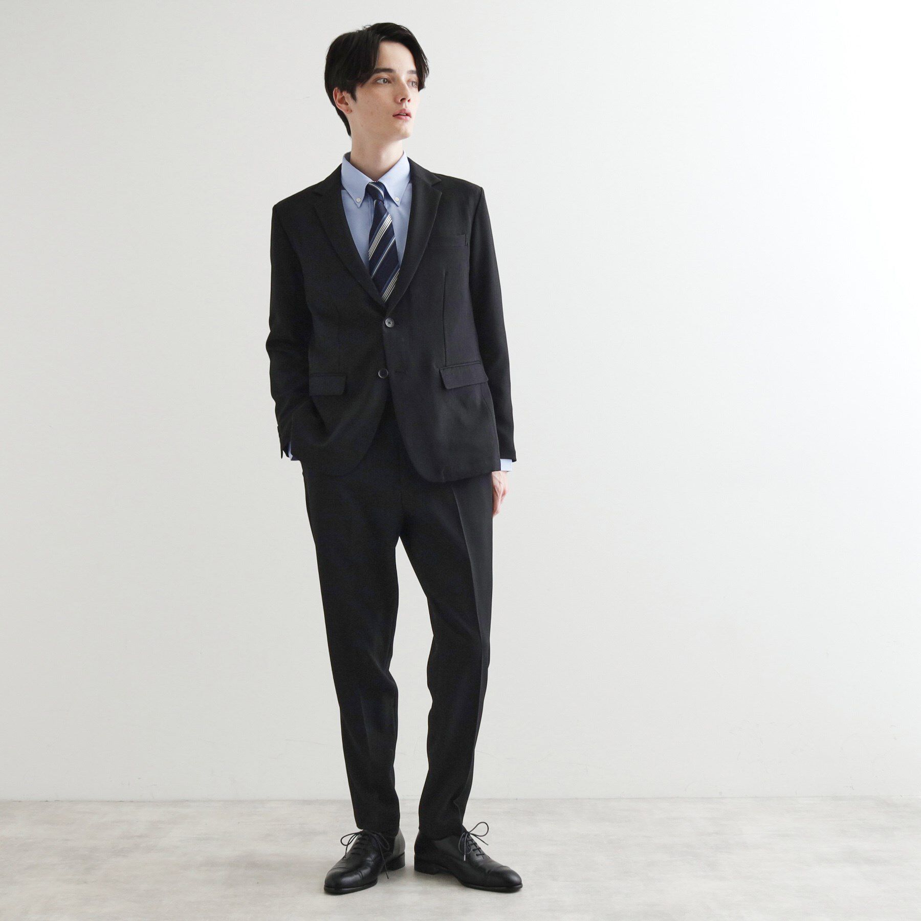 tk.TAKEO KIKUCHI「【洗える】ピンヘッドストレッチセットアップ／上下2点セット／速乾／WEB限定／ビジカジ対応」|スーツ|