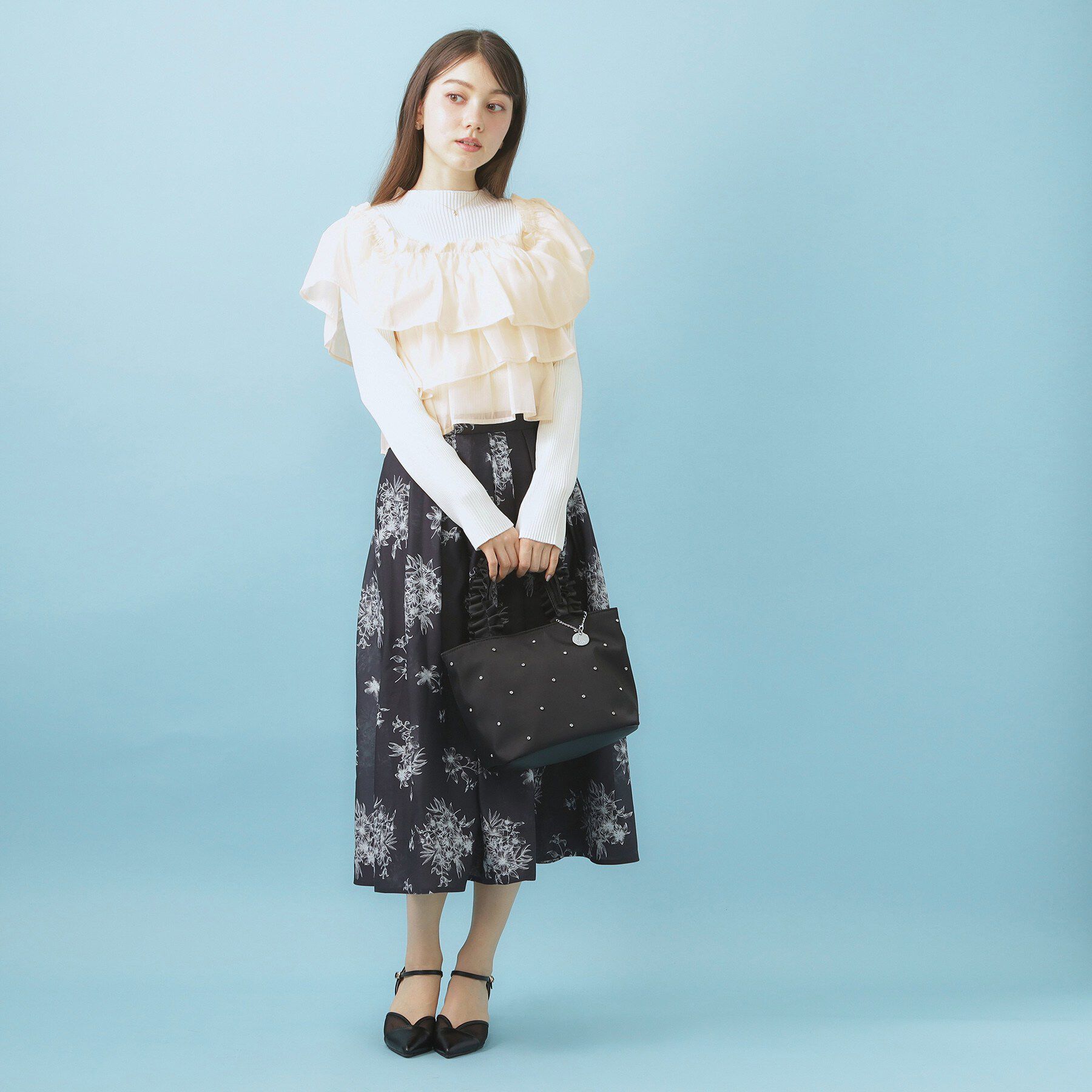 index「3wayフリルドッキングニット【洗濯機OK/抗ピル】」|ニット・セーター|