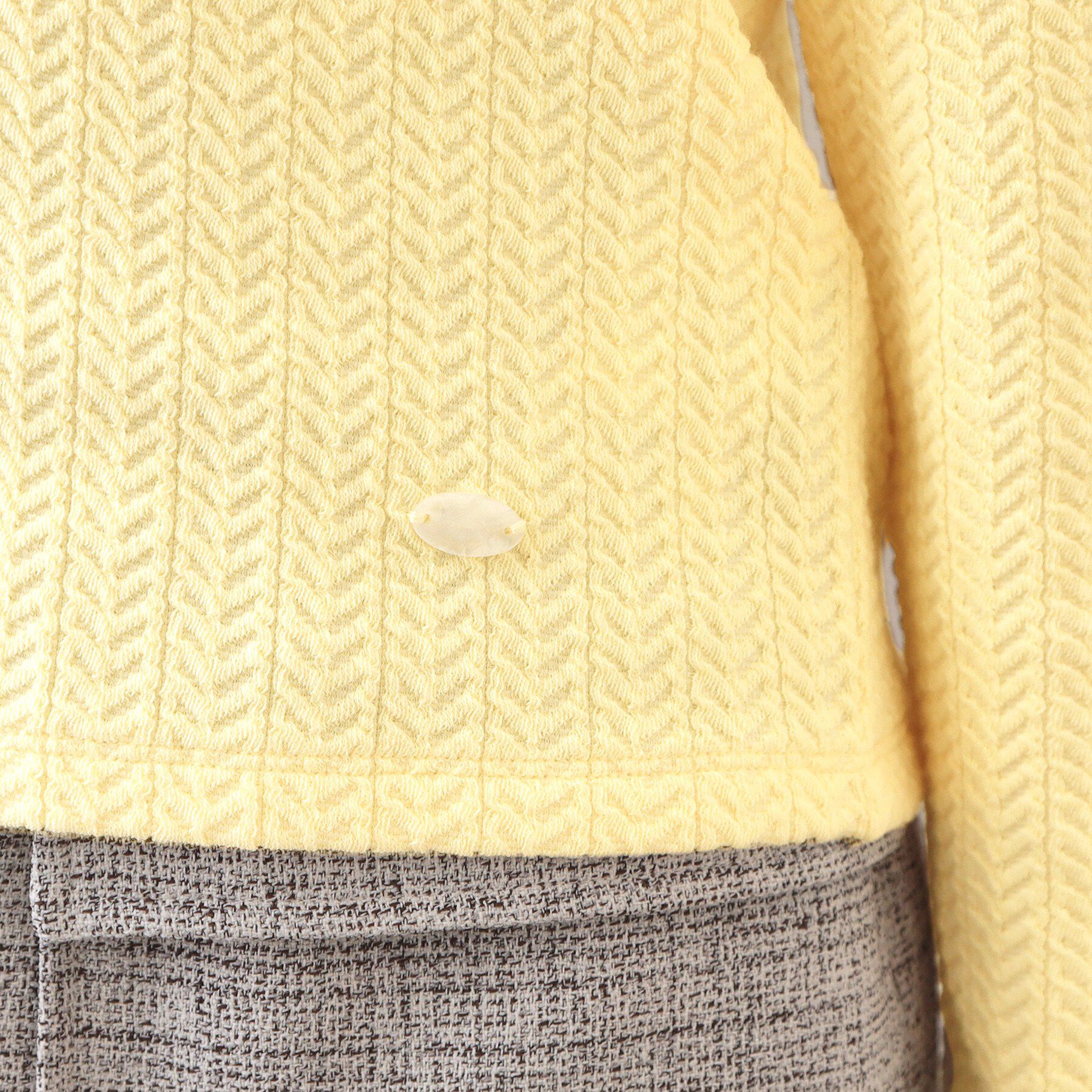 index「衿チュールデザインケーブルジャガードトップス【洗濯機OK】」|Tシャツ・カットソー|