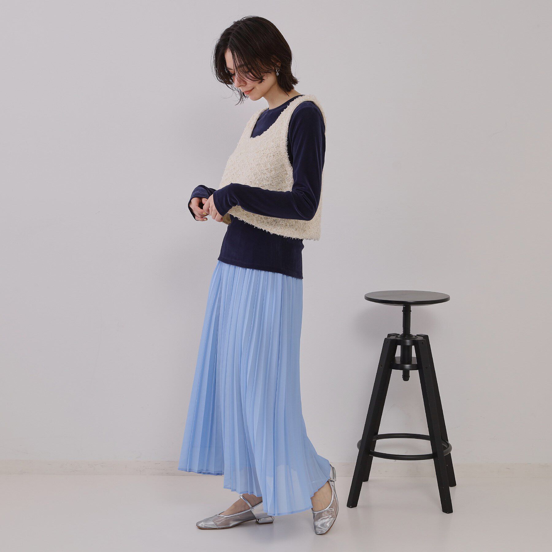 OPAQUE.CLIP「シアーベロアトップス【洗濯機洗い可】」|Tシャツ・カットソー|