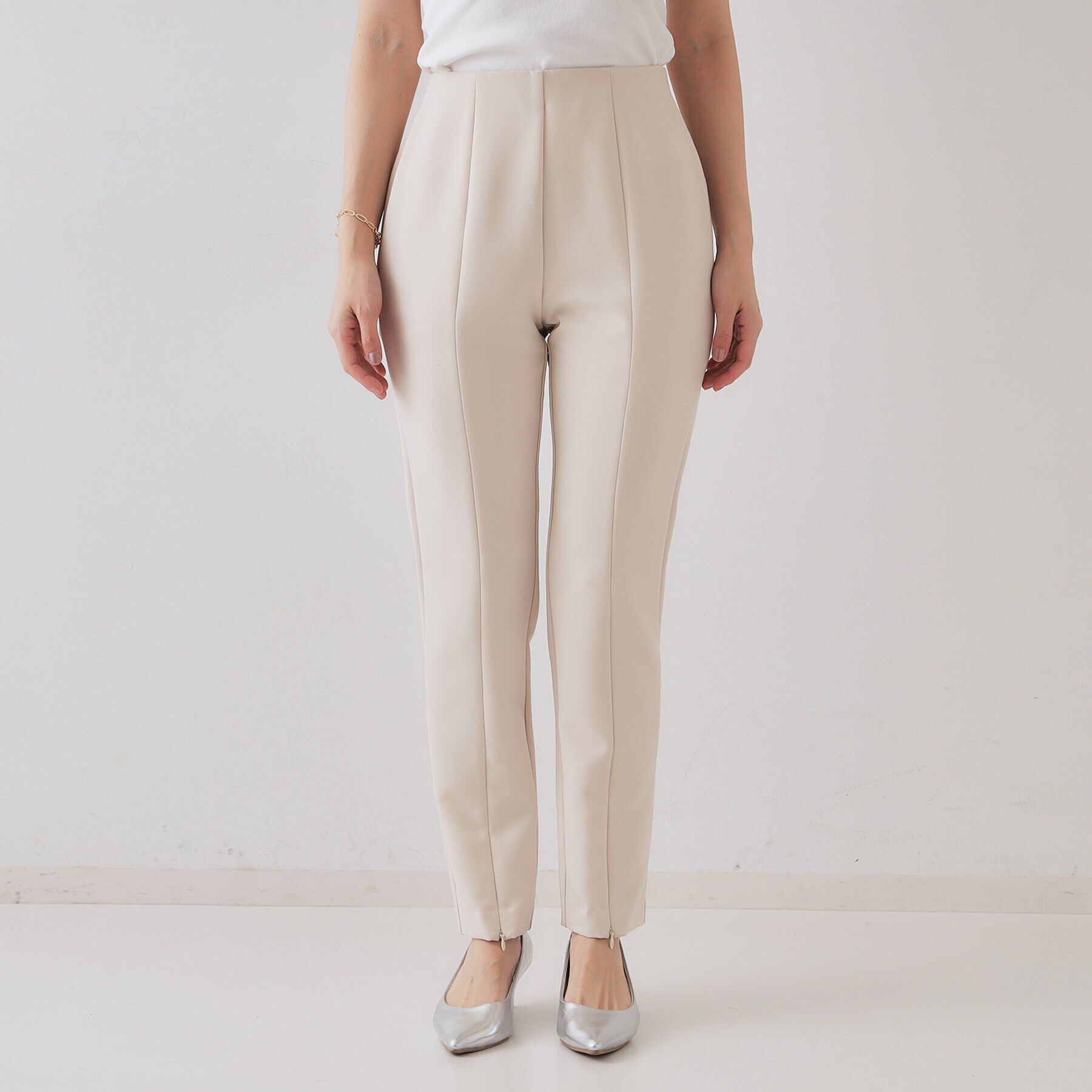 OPAQUE.CLIP「ストレッチ フロントスリットZIPスティックパンツ【洗濯機洗い可】」|その他|