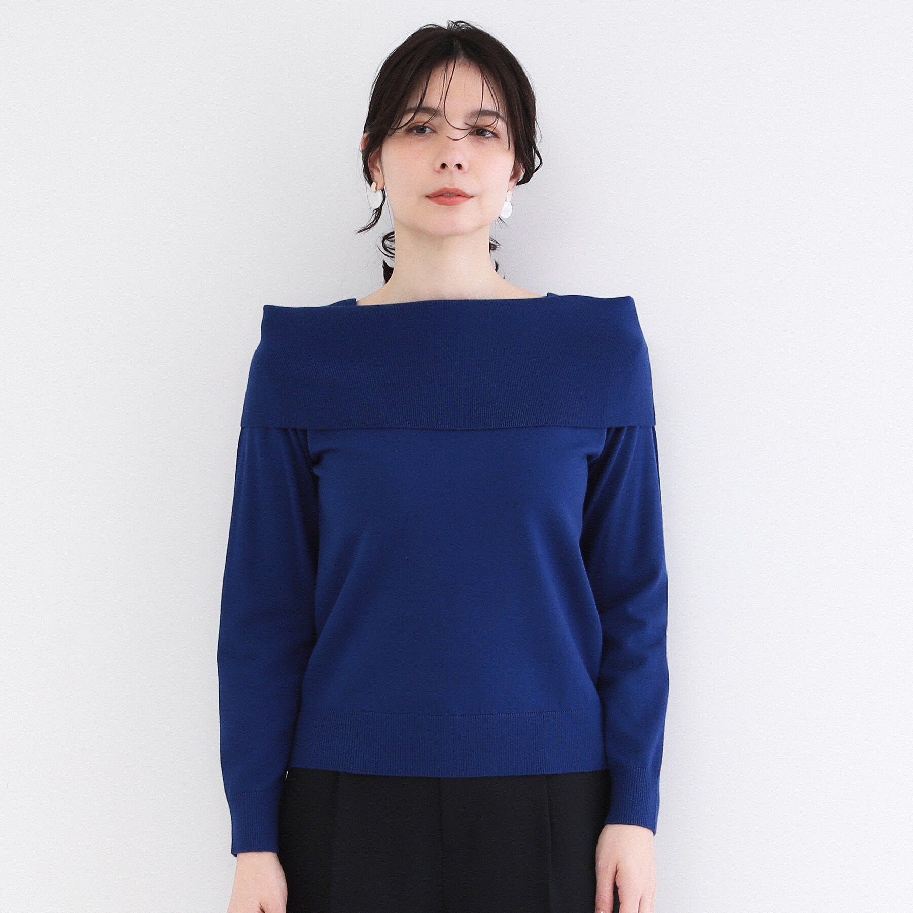 OPAQUE.CLIP「オフショルダーデザインニット【洗濯機OK】」|ニット・セーター|