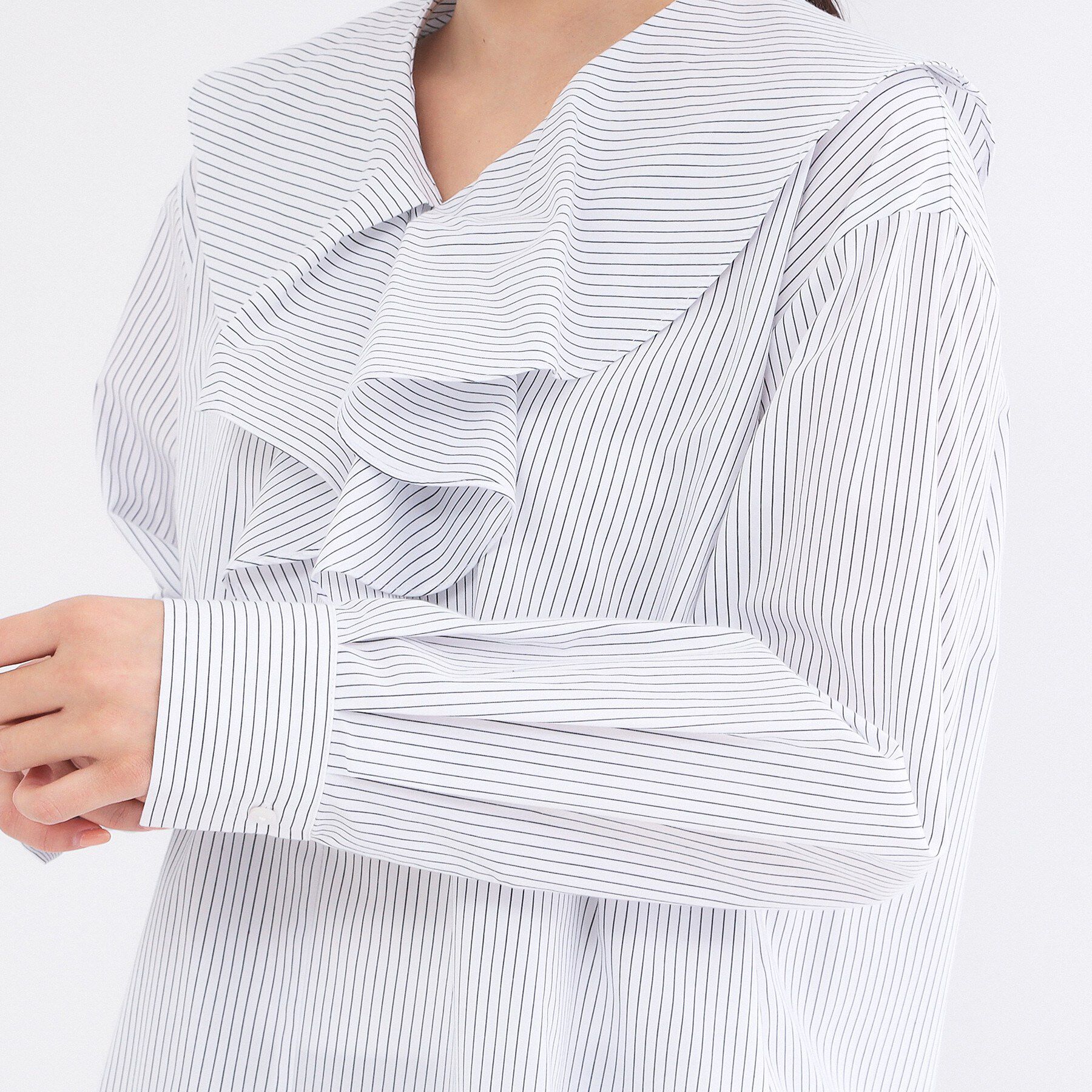 OPAQUE.CLIP「フロントフリルブラウス【洗濯機OK】」|シャツ・ブラウス|