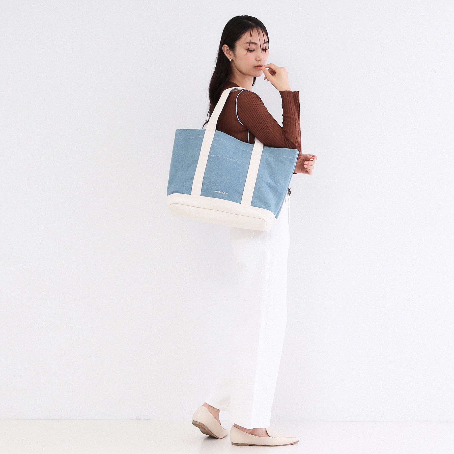 OPAQUE.CLIP「バイカラー帆布BIGトート」|トートバッグ|