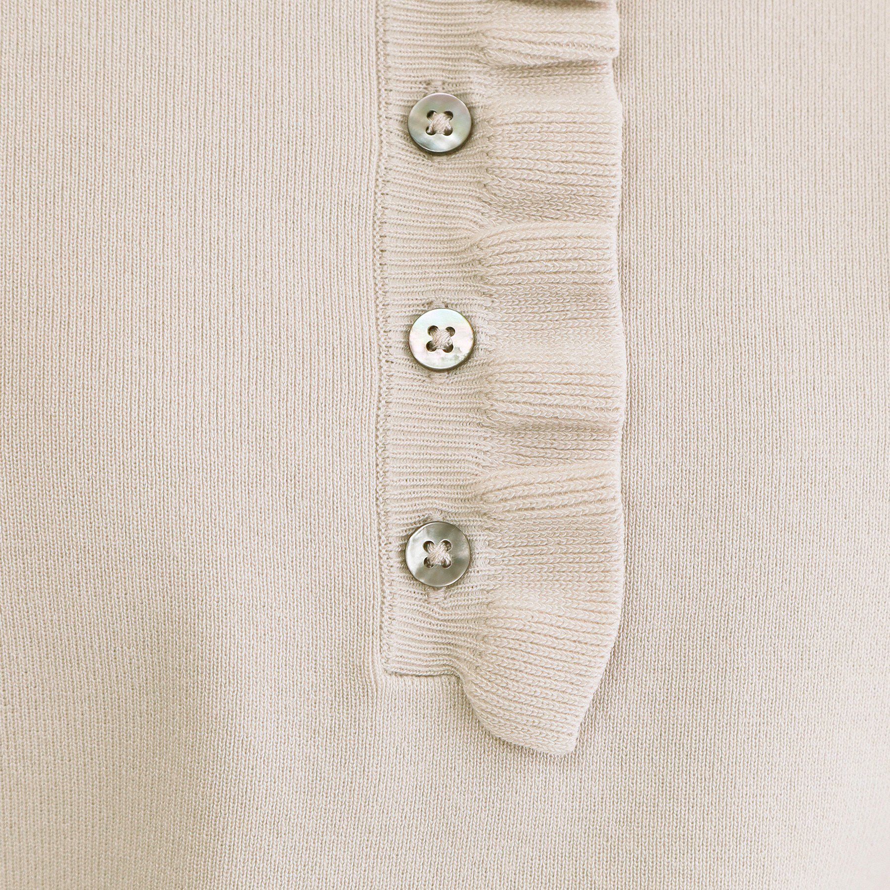 OPAQUE.CLIP「フリルヘンリーネックニット【洗濯機OK/抗ピル】」|ニット・セーター|