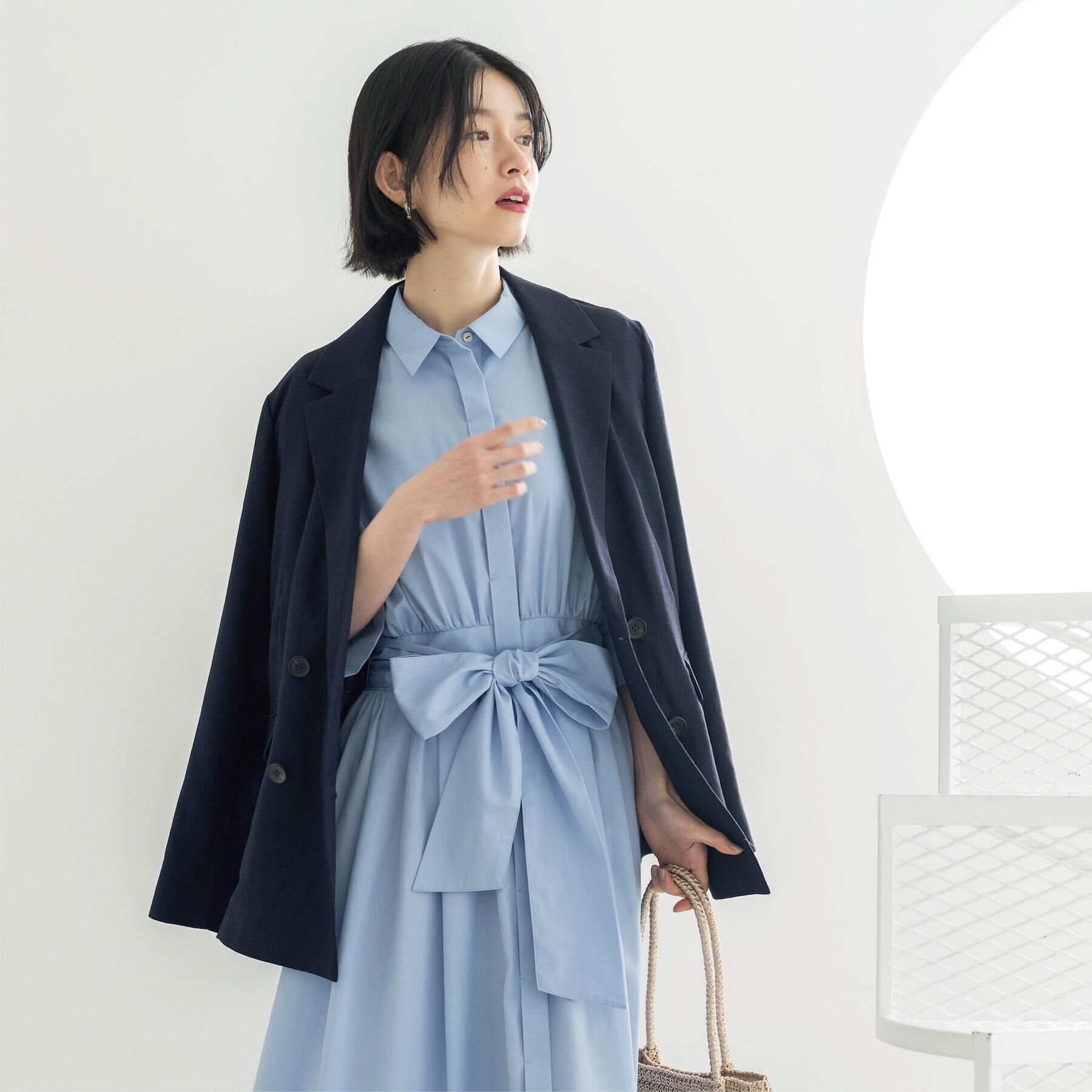 OPAQUE.CLIP「ダブルブレストジャケット【洗える/UVケア/防シワ加工/接触冷感】」|テーラードジャケット|