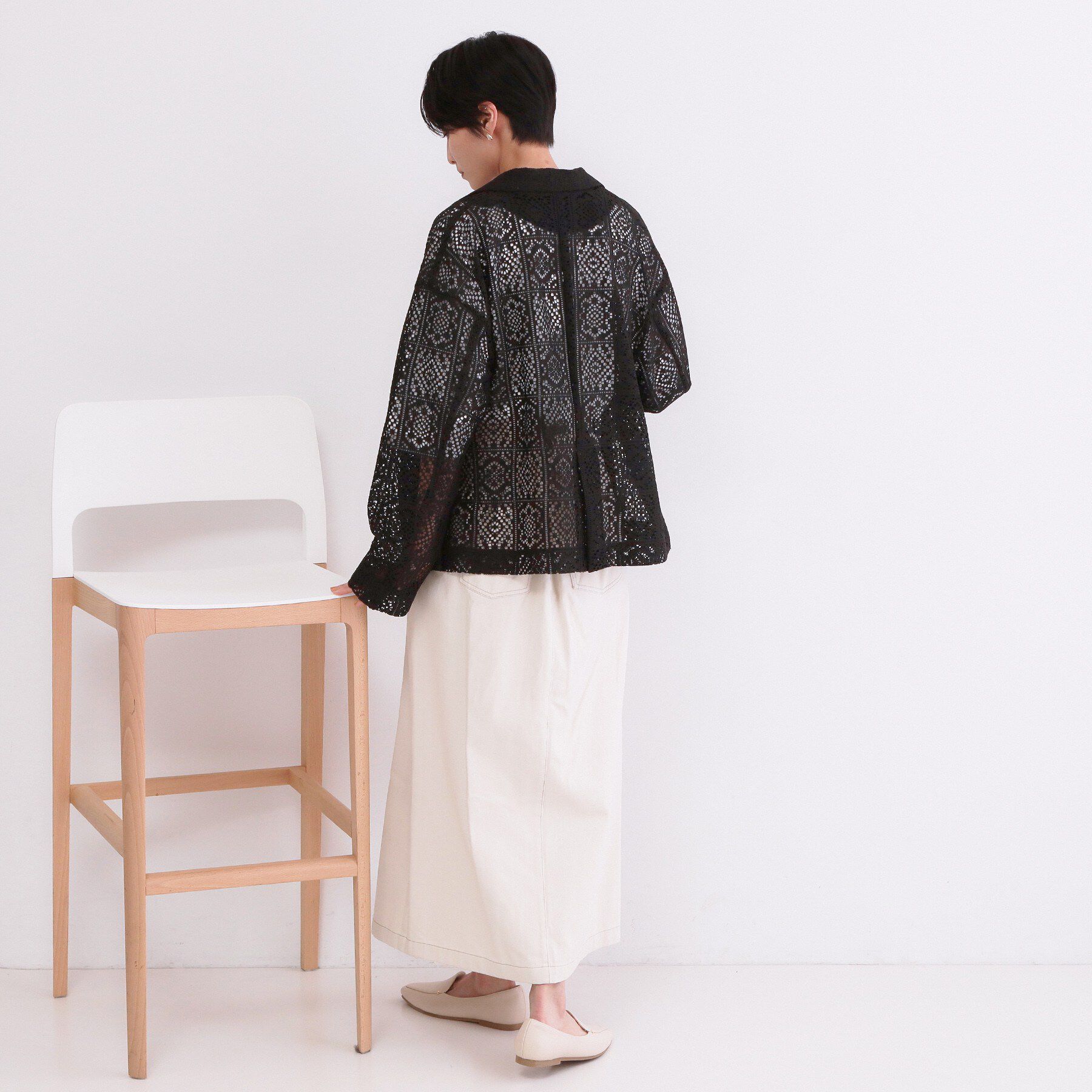 OPAQUE.CLIP「レーステーラードジャケット【洗濯機OK】」|テーラードジャケット|