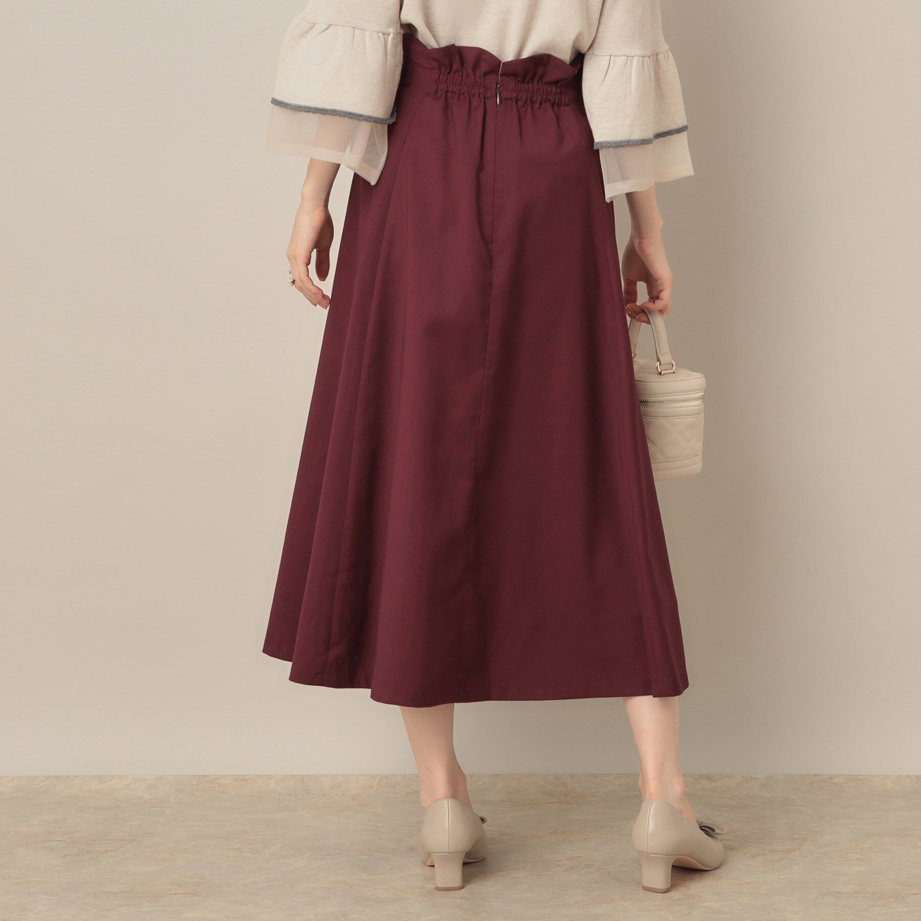 Couture broach「【大人可愛い・通勤】スカラウエスト サイドベルト パネルスカート」|スカート|