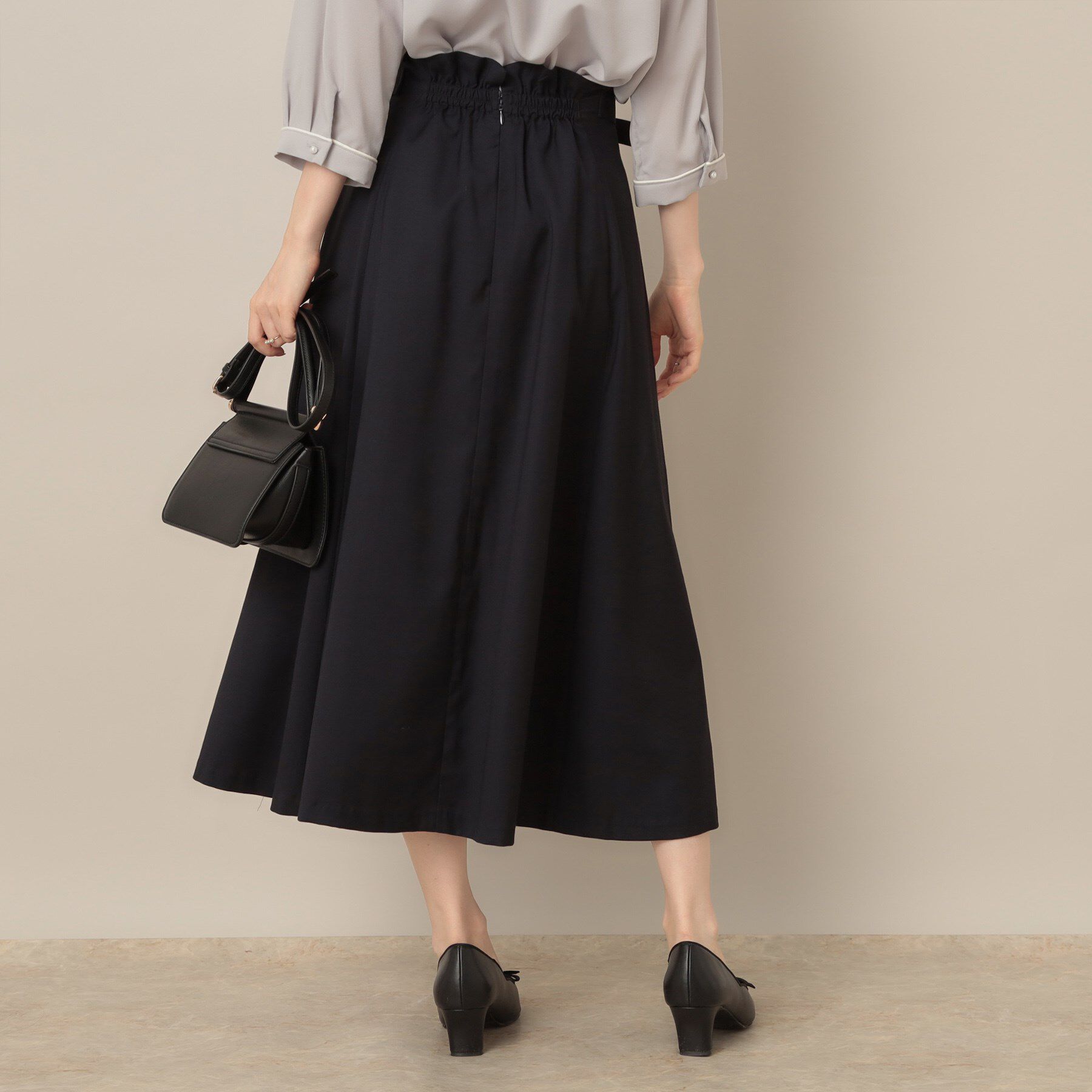 Couture broach「【大人可愛い・通勤】スカラウエスト サイドベルト パネルスカート」|スカート|