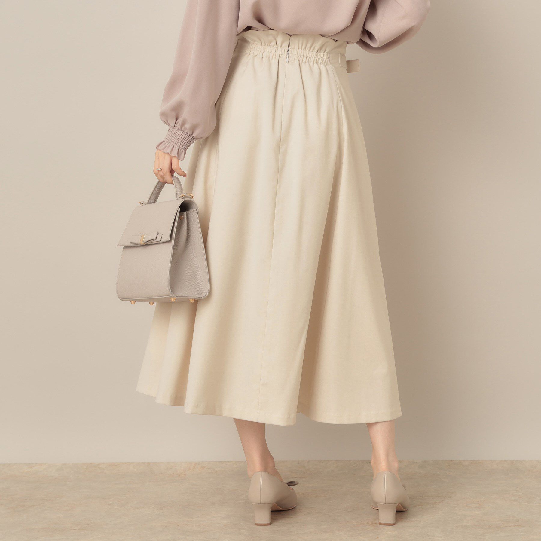 Couture broach「【大人可愛い・通勤】スカラウエスト サイドベルト パネルスカート」|スカート|