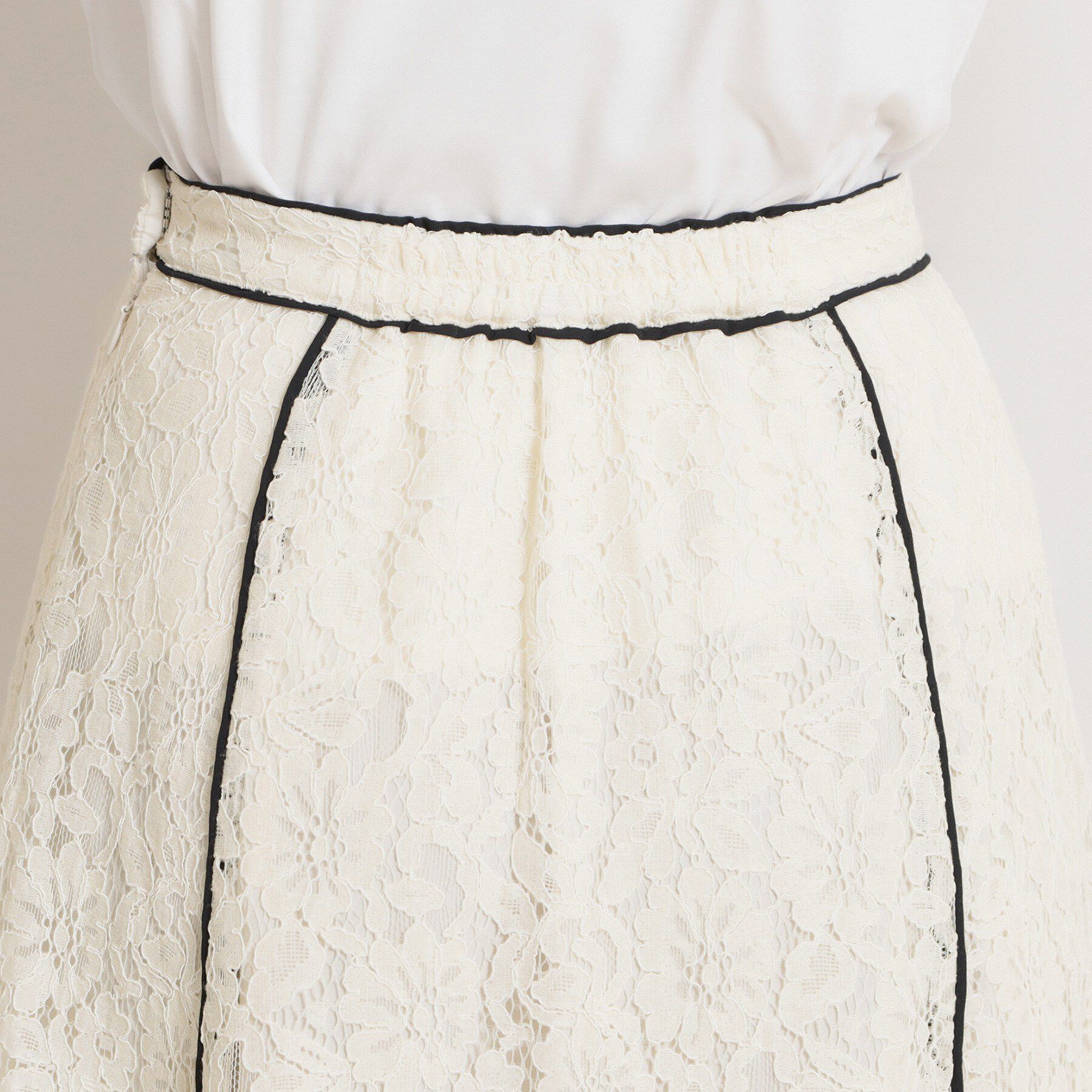 Couture broach「【洗える】コードフラワーレース スカート」|スカート|