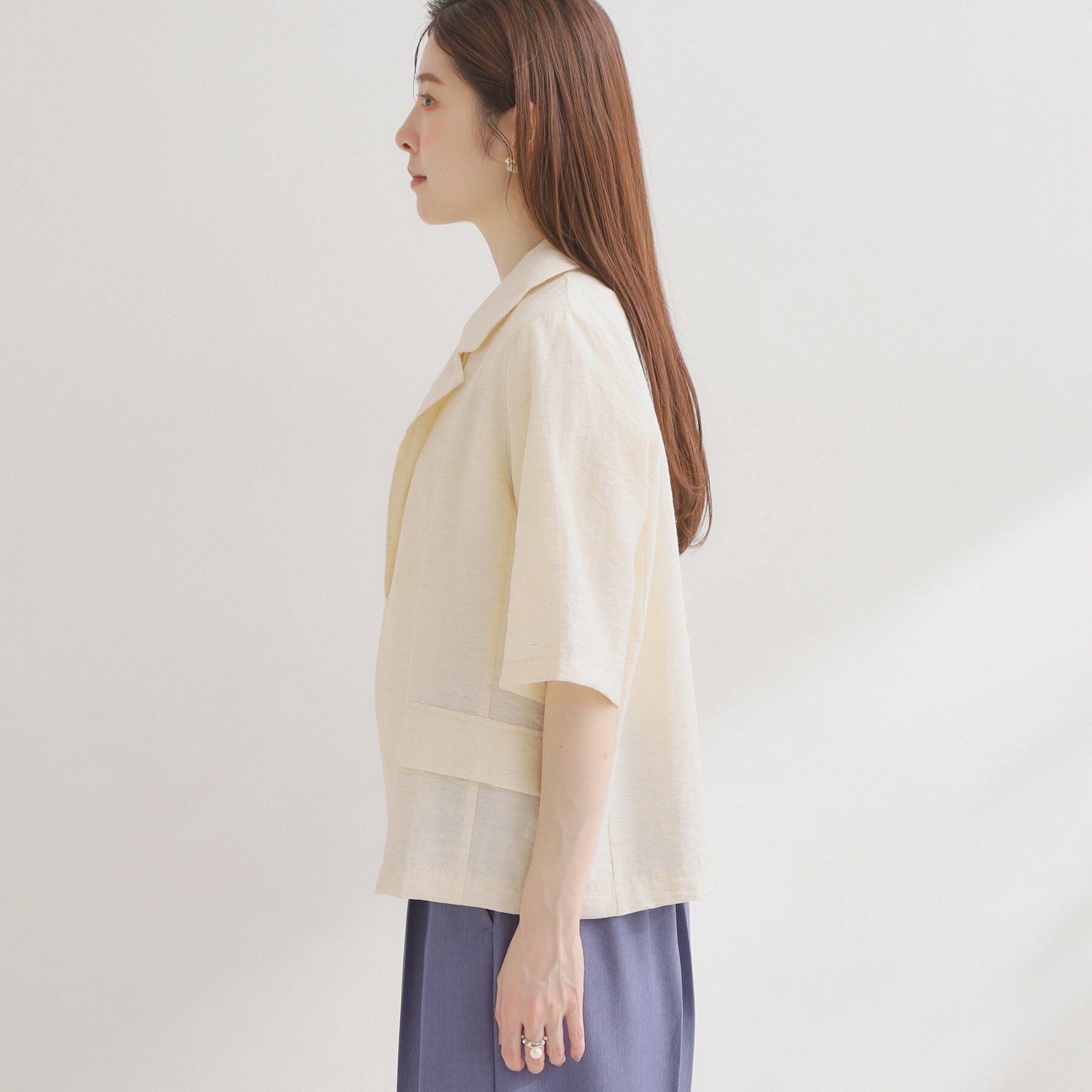 Couture broach「バックスリットハーフジャケット」|テーラードジャケット|