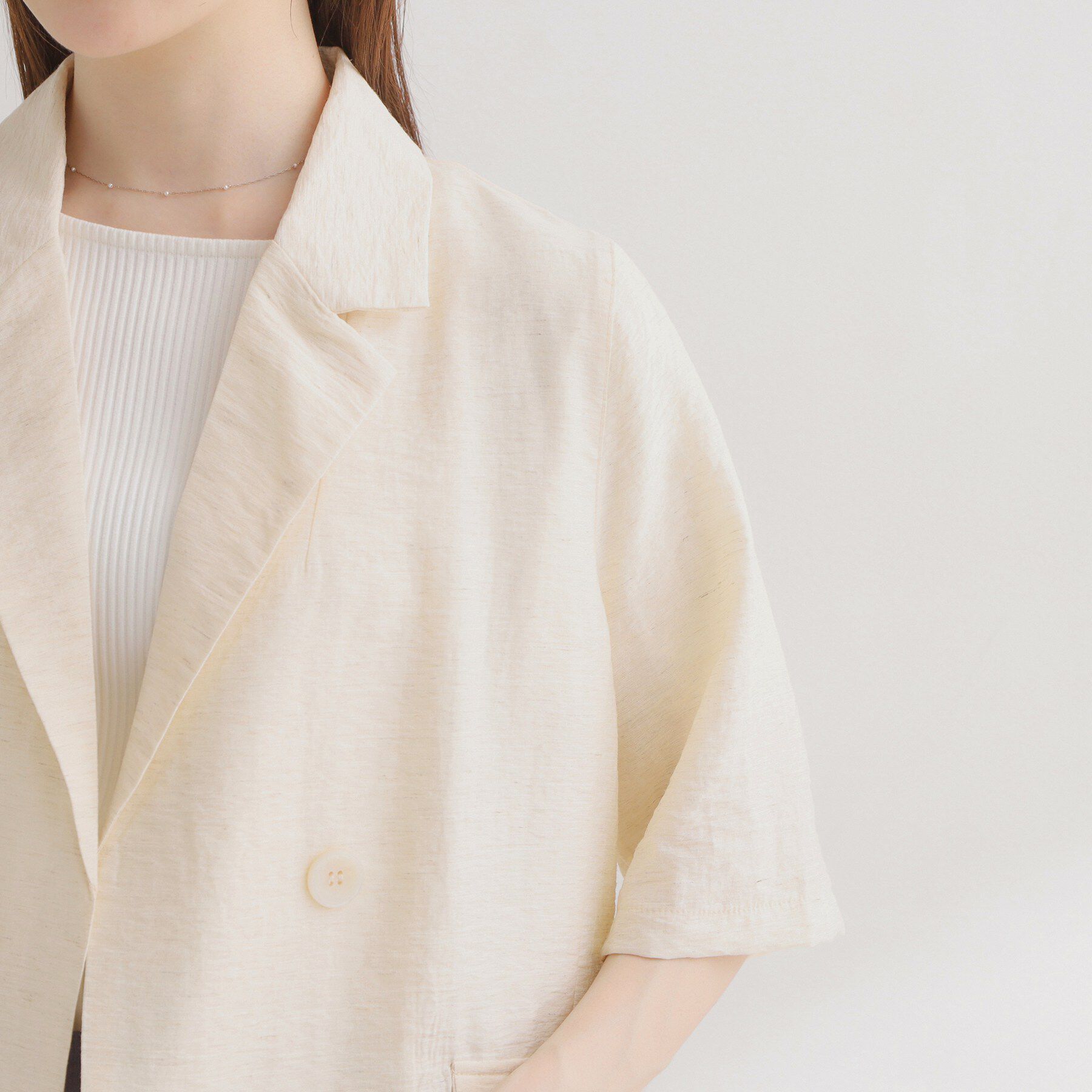 Couture broach「バックスリットハーフジャケット」|テーラードジャケット|