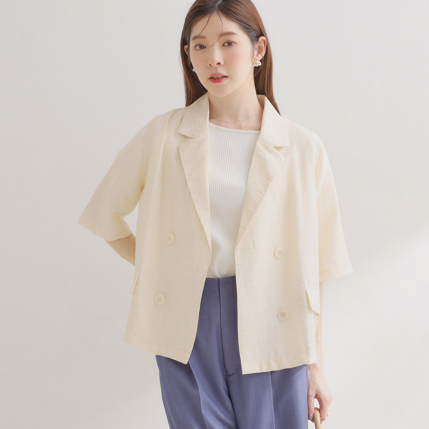 Couture broach「バックスリットハーフジャケット」|テーラードジャケット|