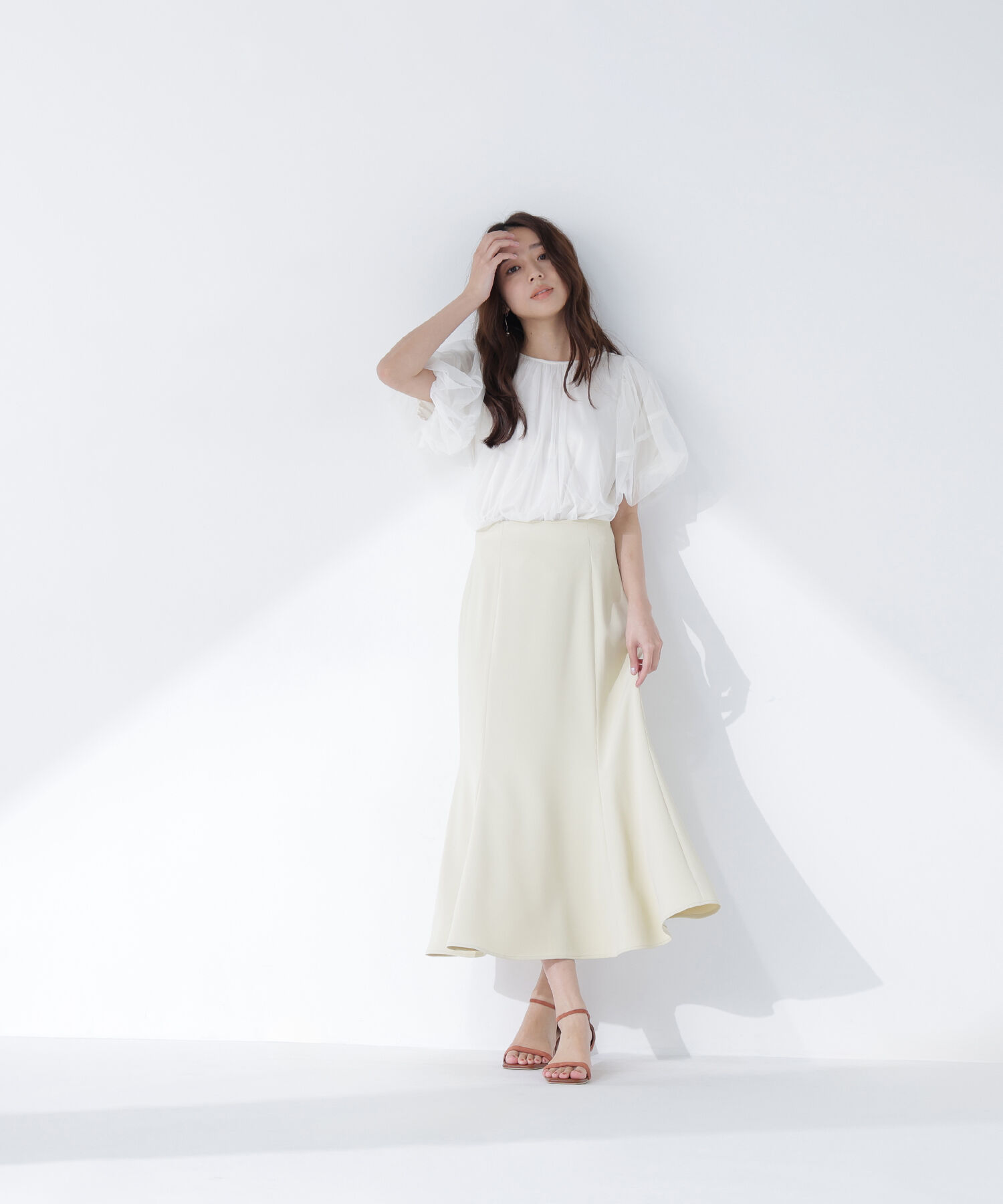  「パネル切替マーメイドスカート」|スカート|