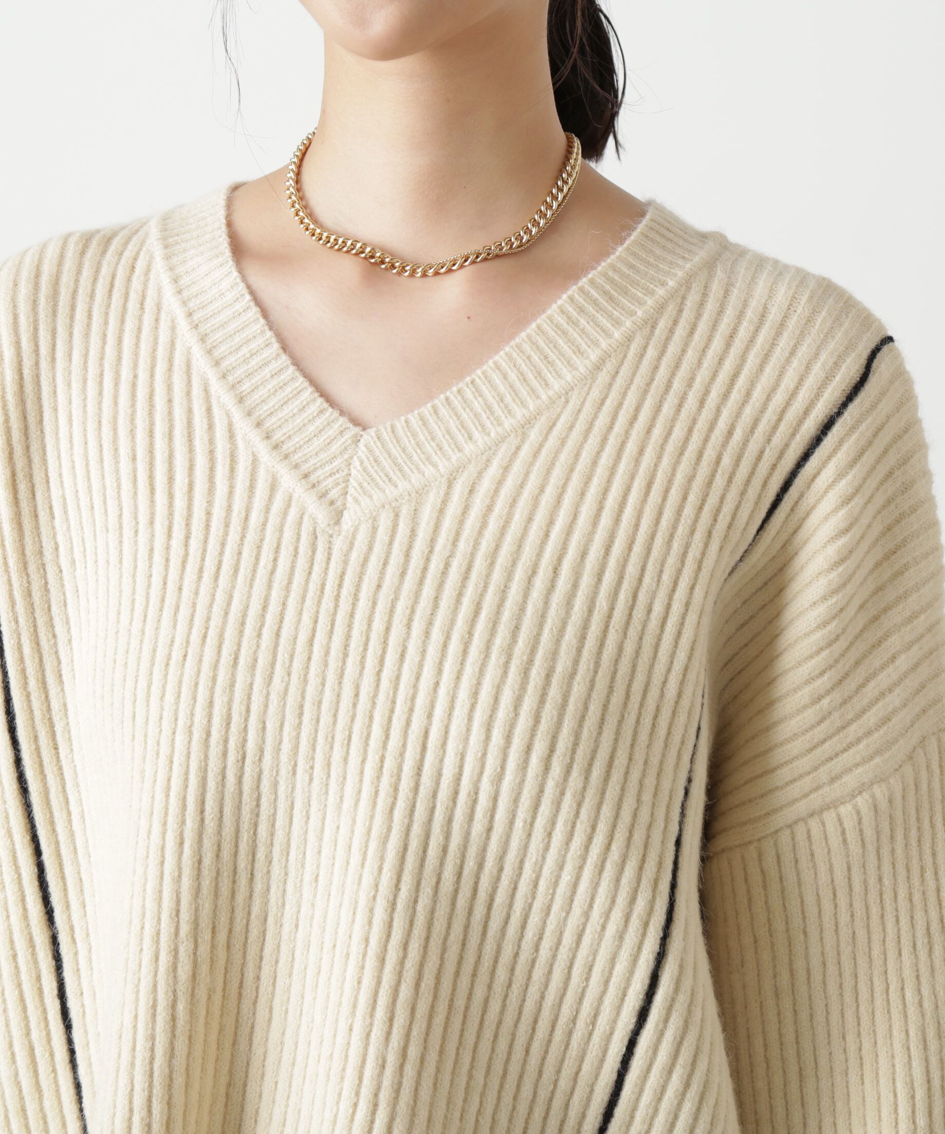  「2Wayネックウォーマー付きニット」|ニット・セーター|