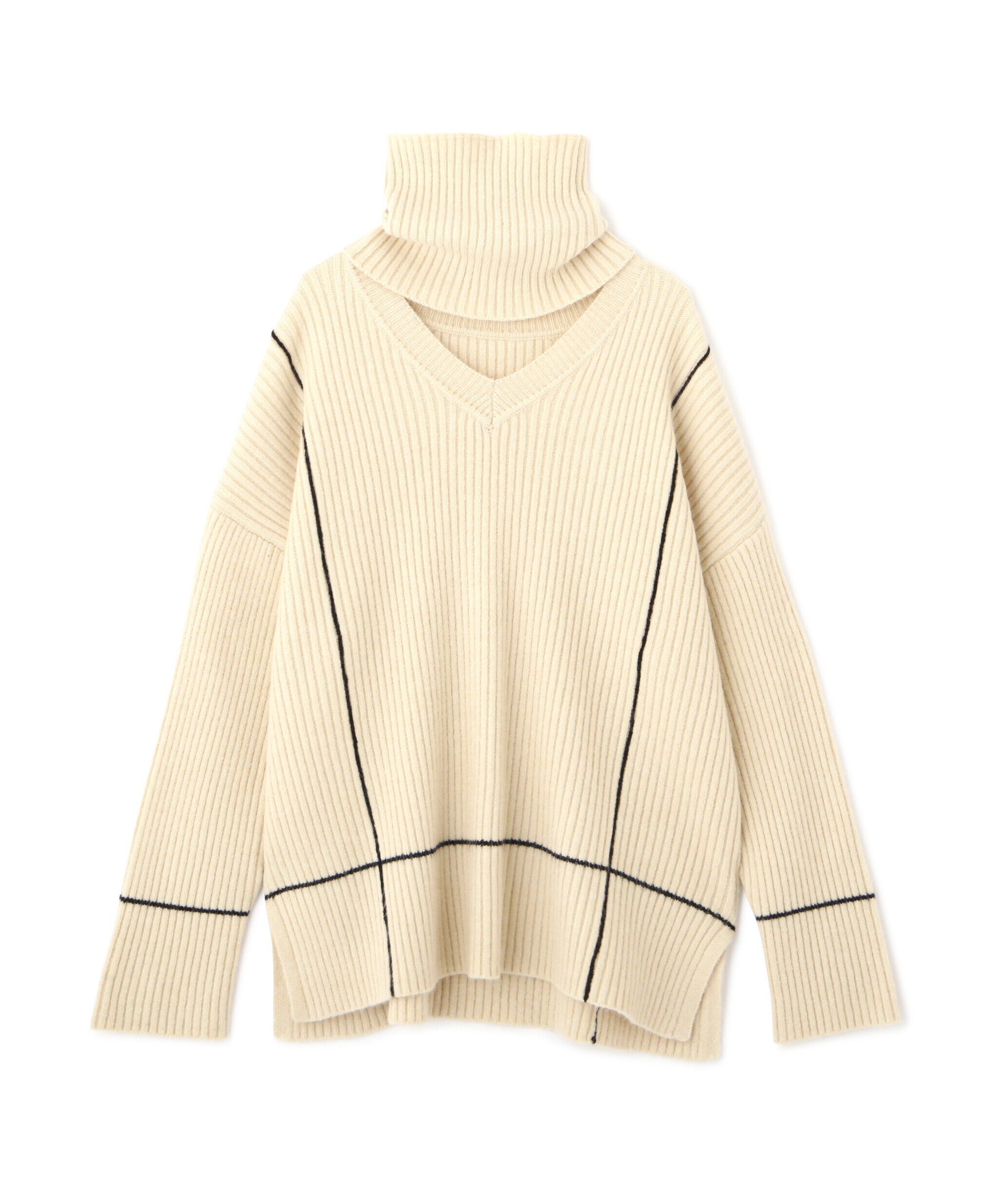  「2Wayネックウォーマー付きニット」|ニット・セーター|