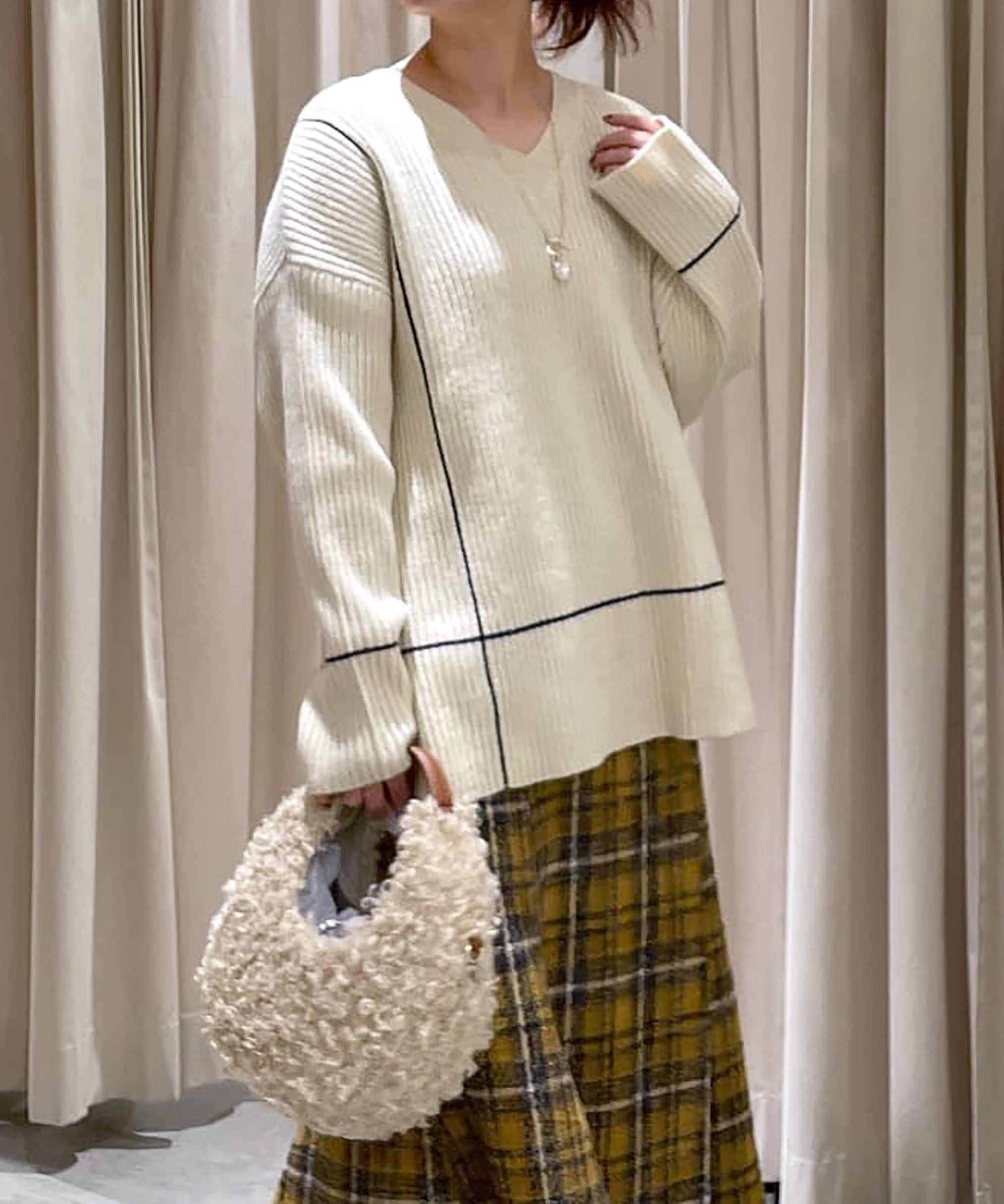  「2Wayネックウォーマー付きニット」|ニット・セーター|