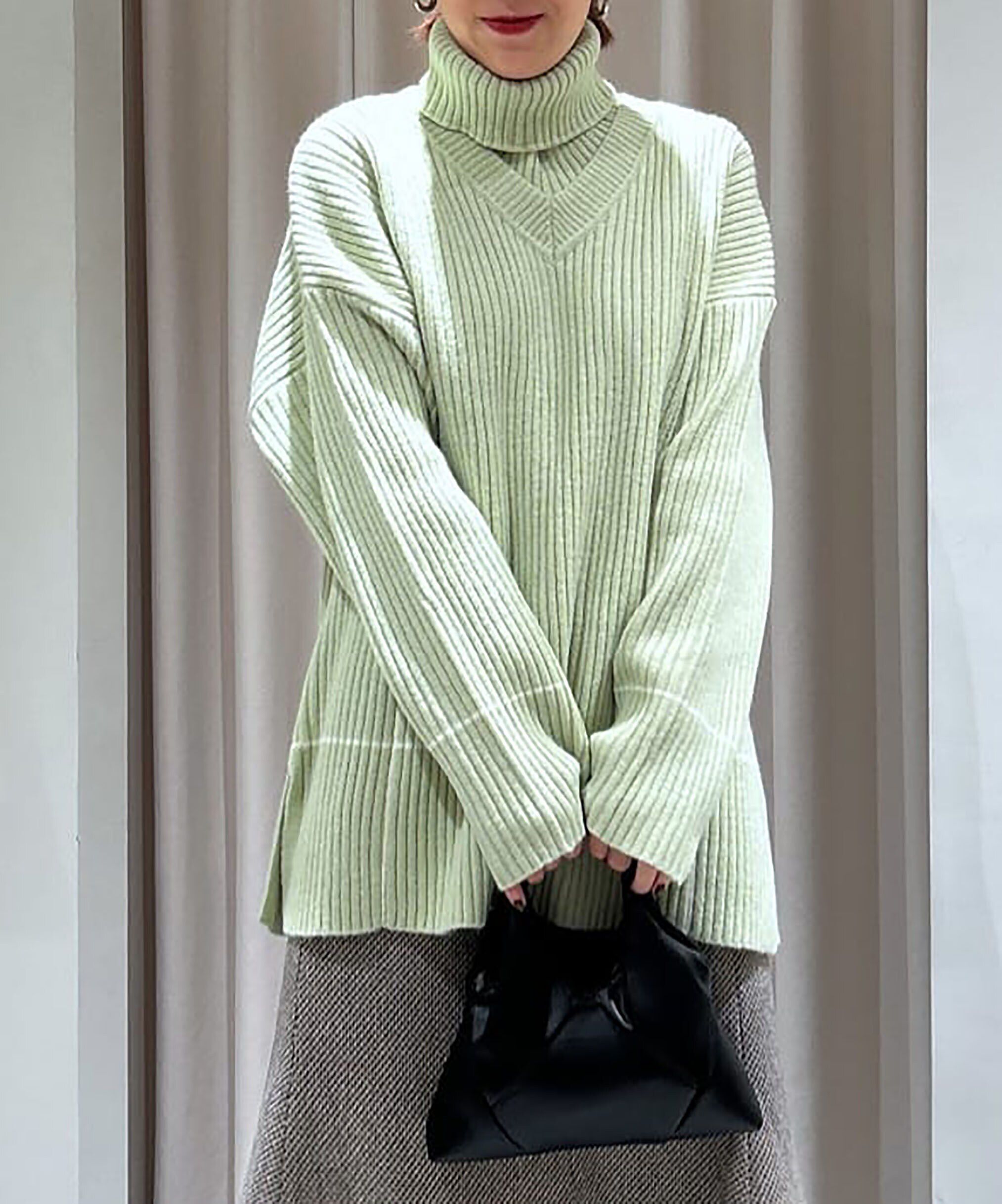  「2Wayネックウォーマー付きニット」|ニット・セーター|