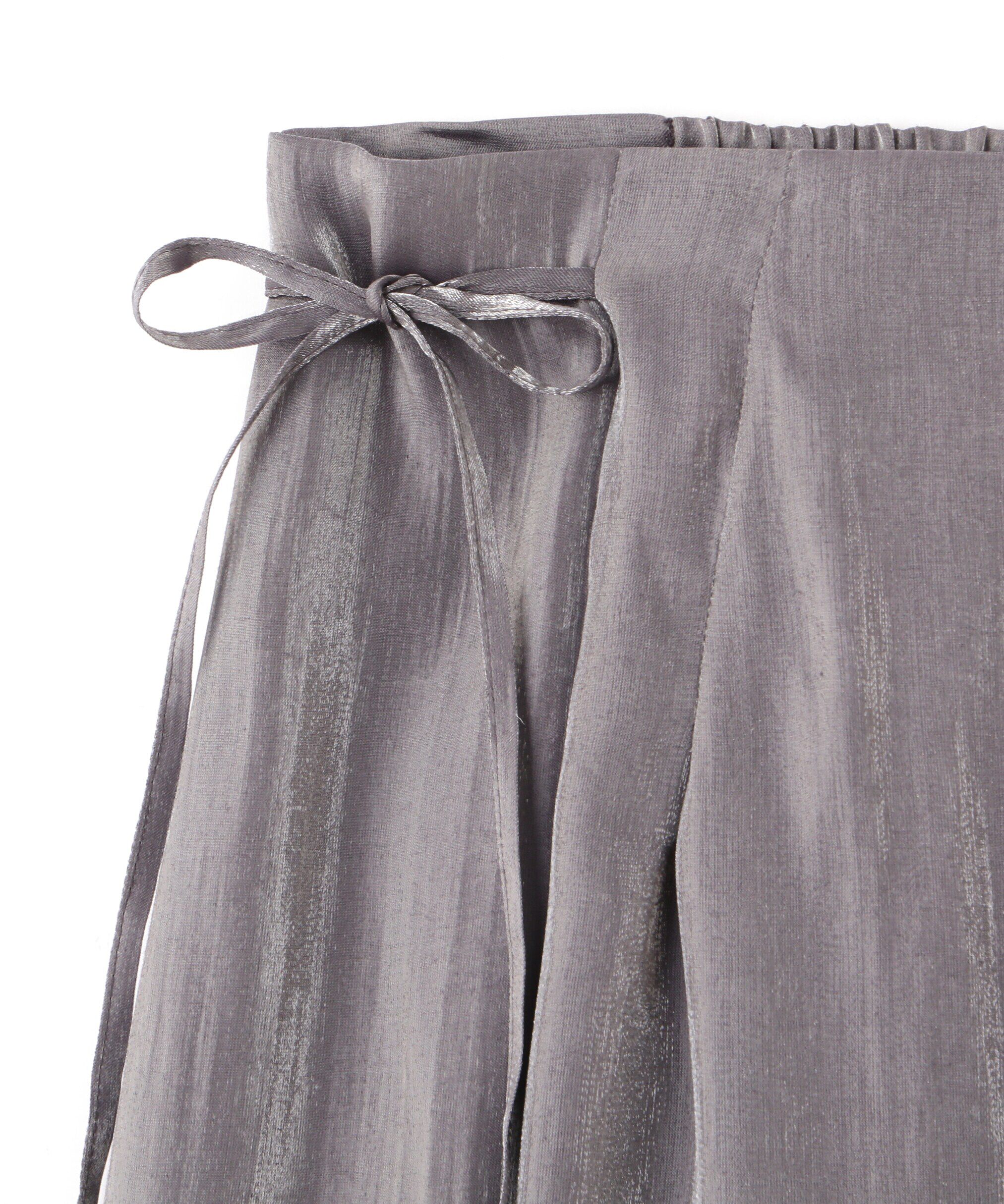  「シャンブレーサテンラップスカート」|スカート|