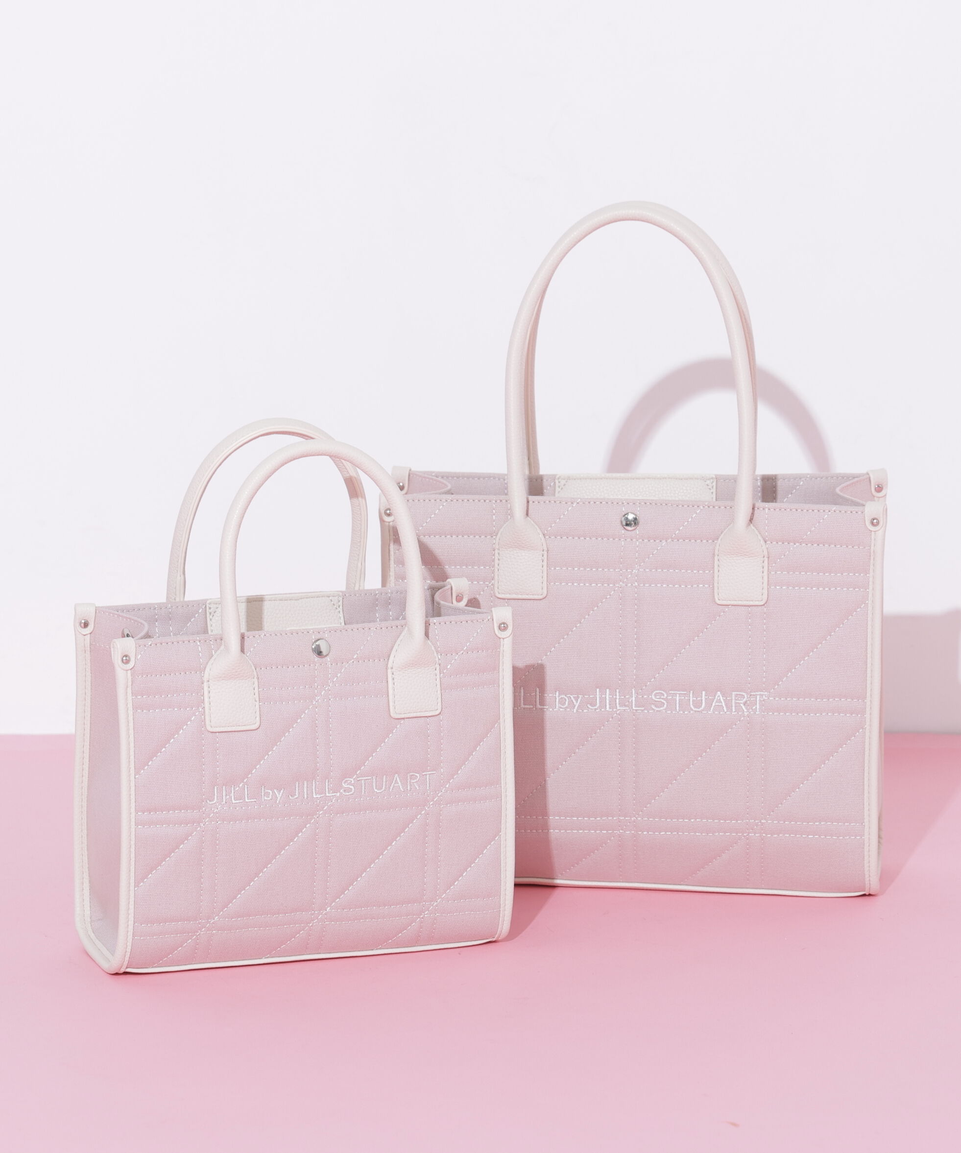  「ステッチパイピングトート小」|その他|ピンク