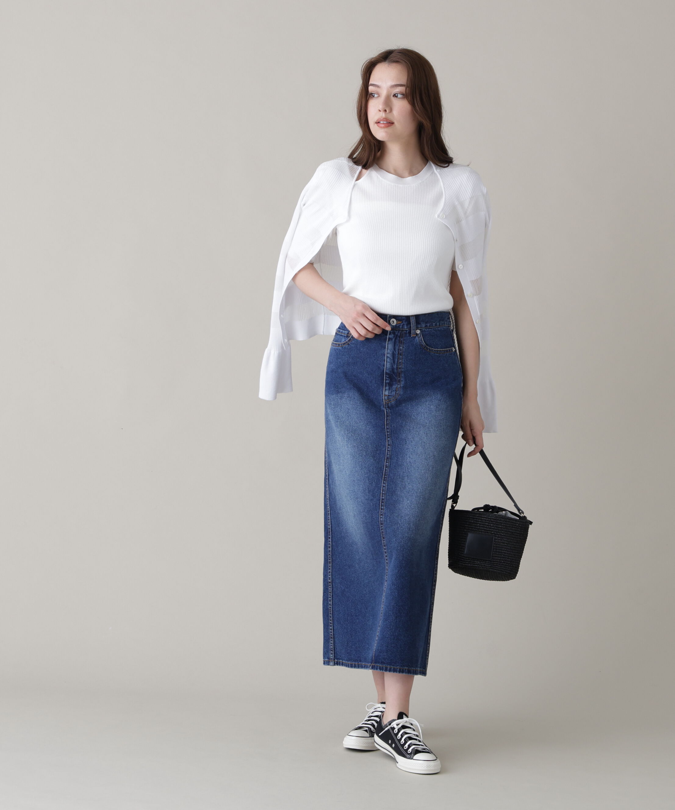  「［美香さん着用］リブシアーボーダーカーディガン」|その他|