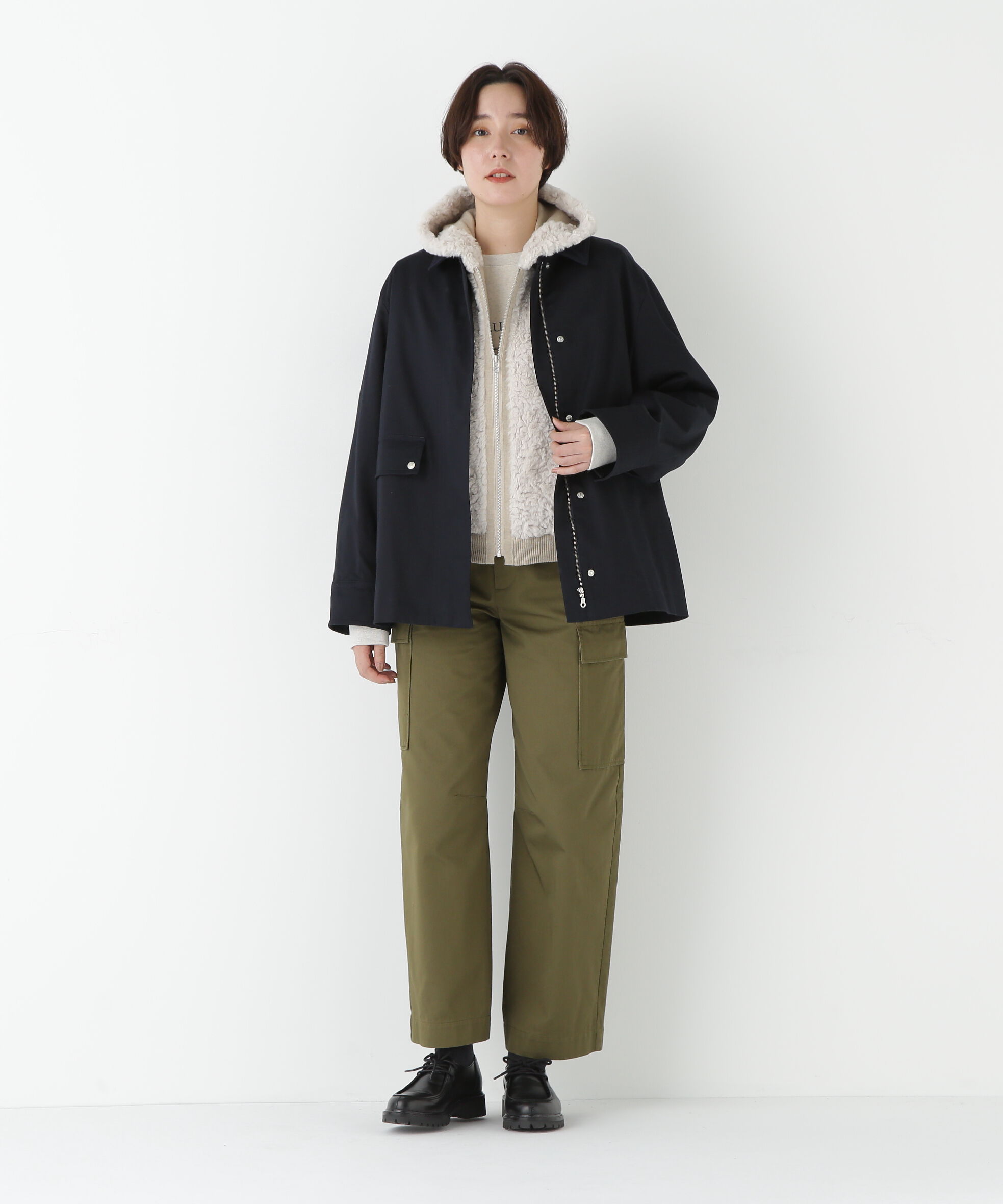  「◆コットンツイルストレッチブルゾン」|ブルゾン・スタジャン|