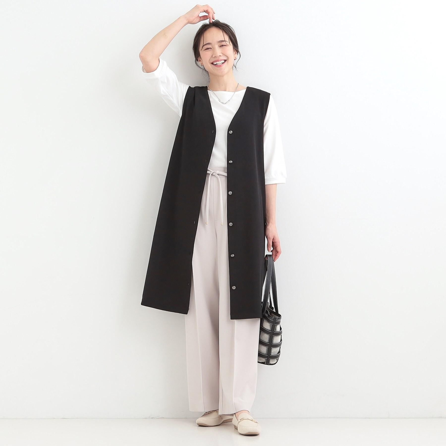 SHOO･LA･RUE「【高レビュー/S-LL/着丈選べる/洗濯後しわになりにくい】スマートに見えるイージーワイドパンツ」|その他|