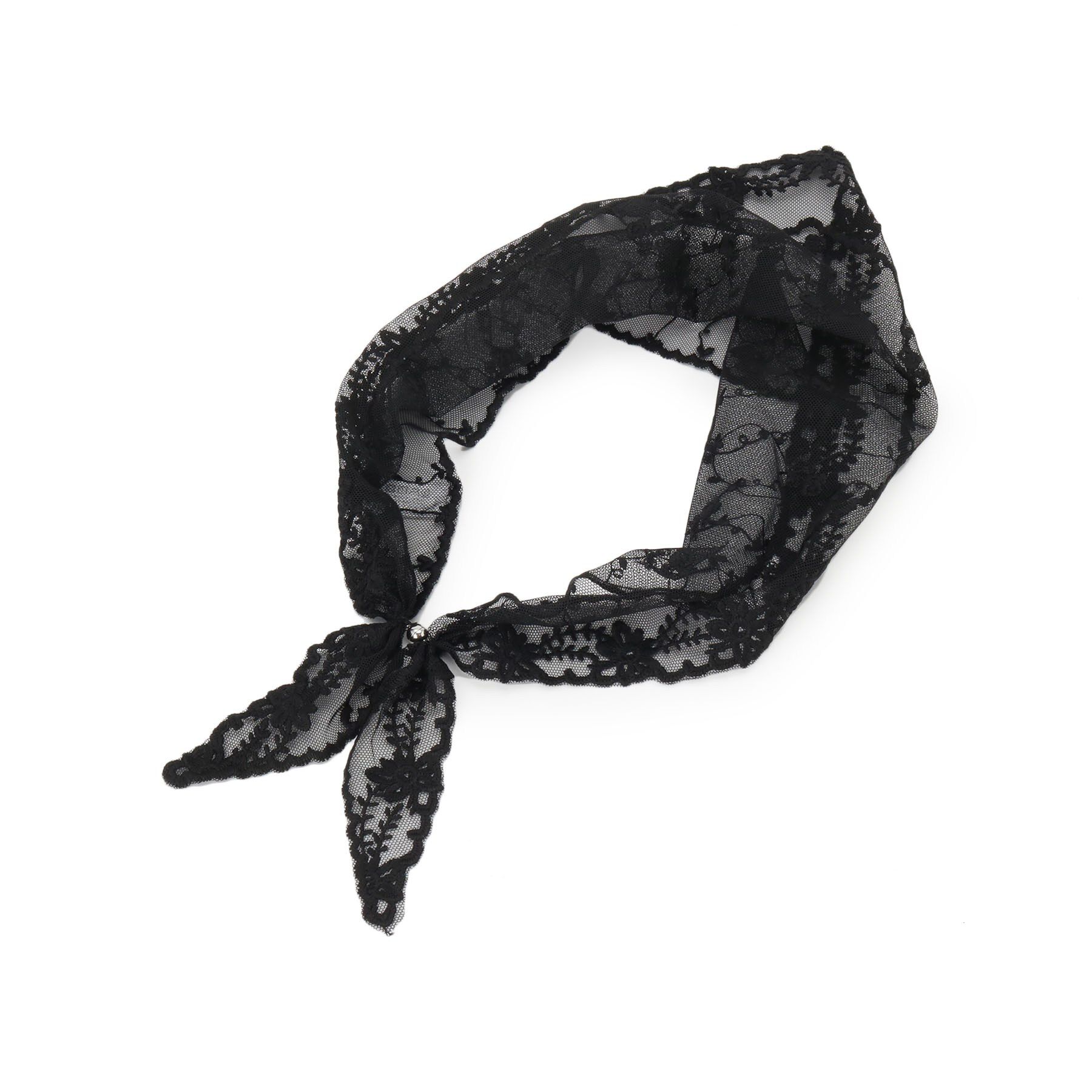 SHOO･LA･RUE「マグネット付きレースストール」|ストール|ブラック(019)