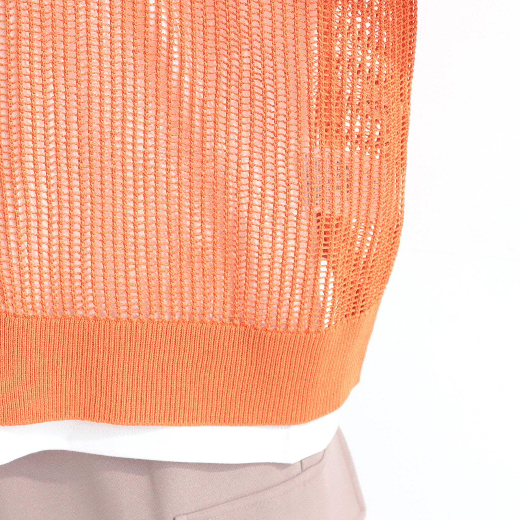 SHOO･LA･RUE「【前後2WAY/2点セット/洗濯機可/S-LL】メッシュリボンニット＆半袖ロゴT」|その他|