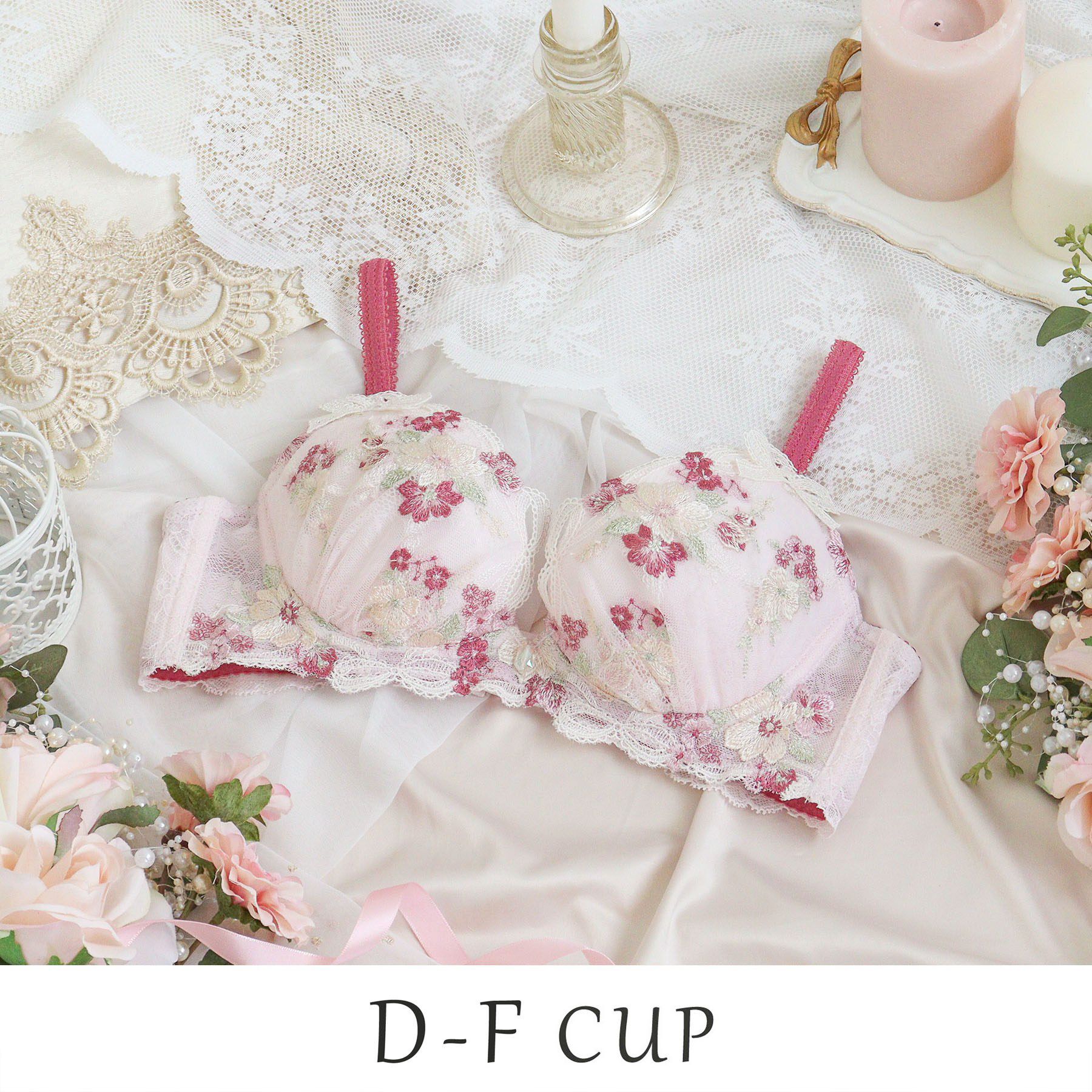 Risa Magli「ダニエラ ブラジャー (D-F) ＜V Make Type＞」|インナー|ピンク(071)