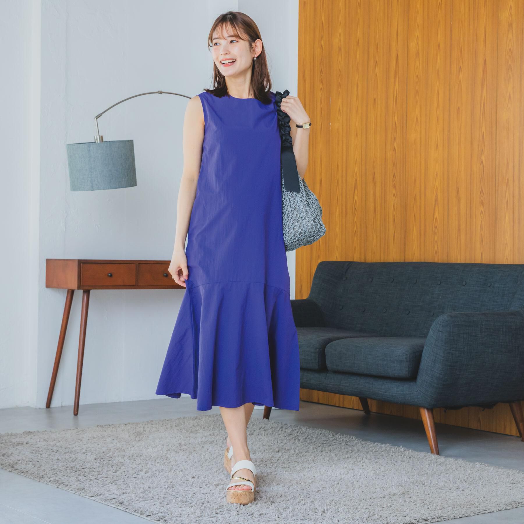 ITS&rsquo;DEMO「【撥水／洗濯機OK】ペプラムワンピース＜旅服シリーズ＞」|ワンピース|