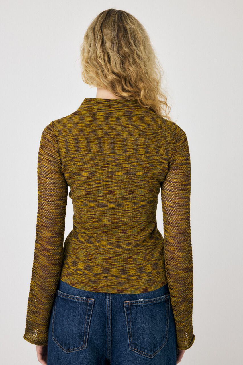 MOUSSY「MULTI BORDER ニットシャツ」|シャツ・ブラウス|