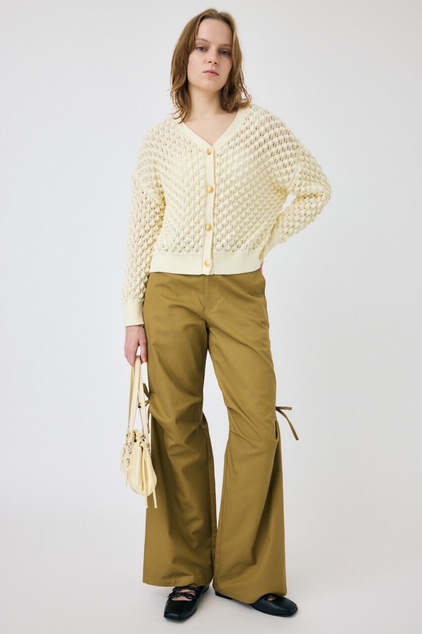 MOUSSY「PEAK STITCH ニットカーディガン」|カーディガン|