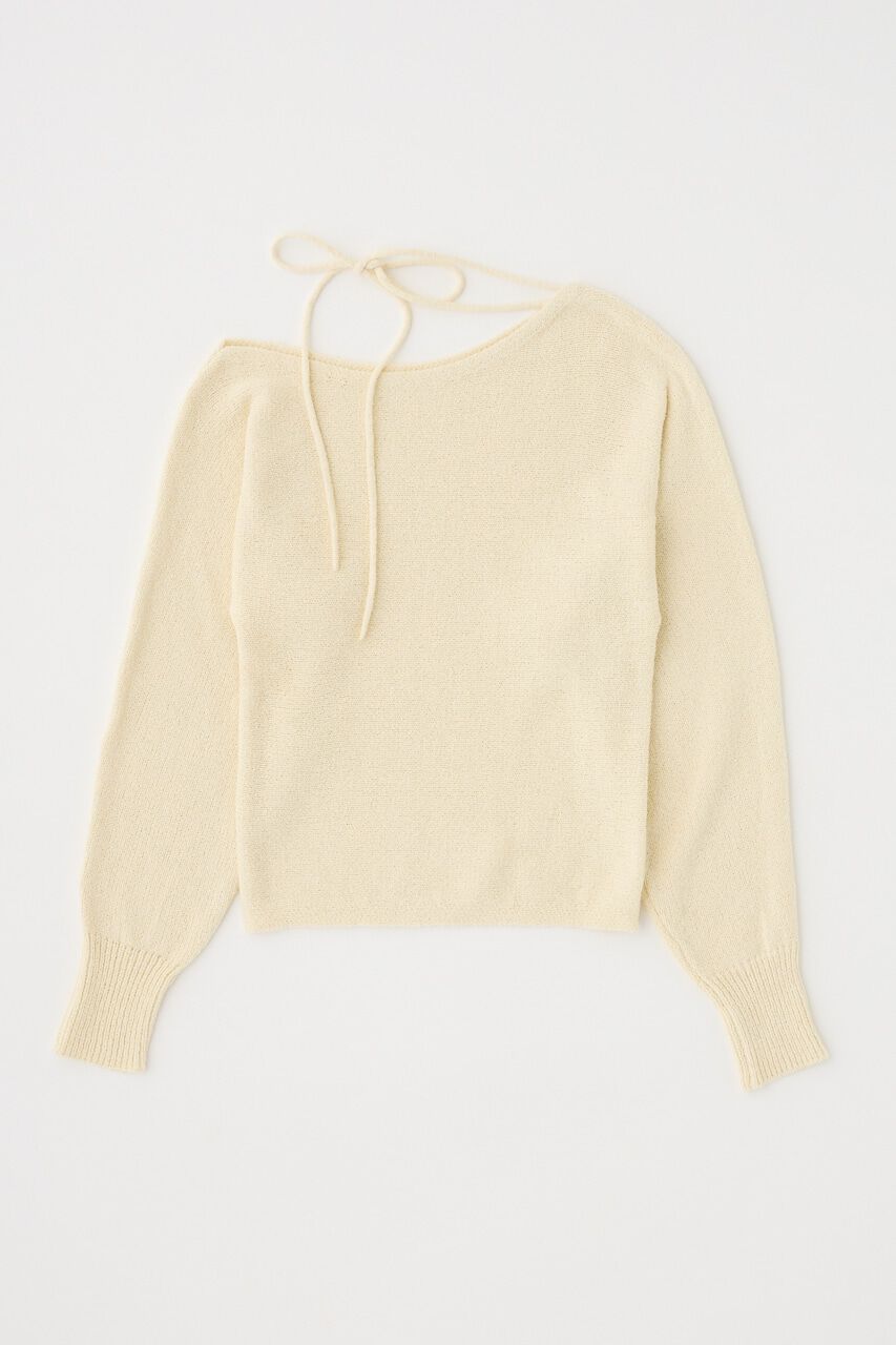 MOUSSY「ONE SHOULDER ニットトップス」|ニット・セーター|O/WHT1