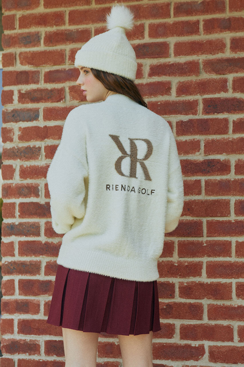 rienda「ハートビーズシャギーニットトップス」|ニット・セーター|