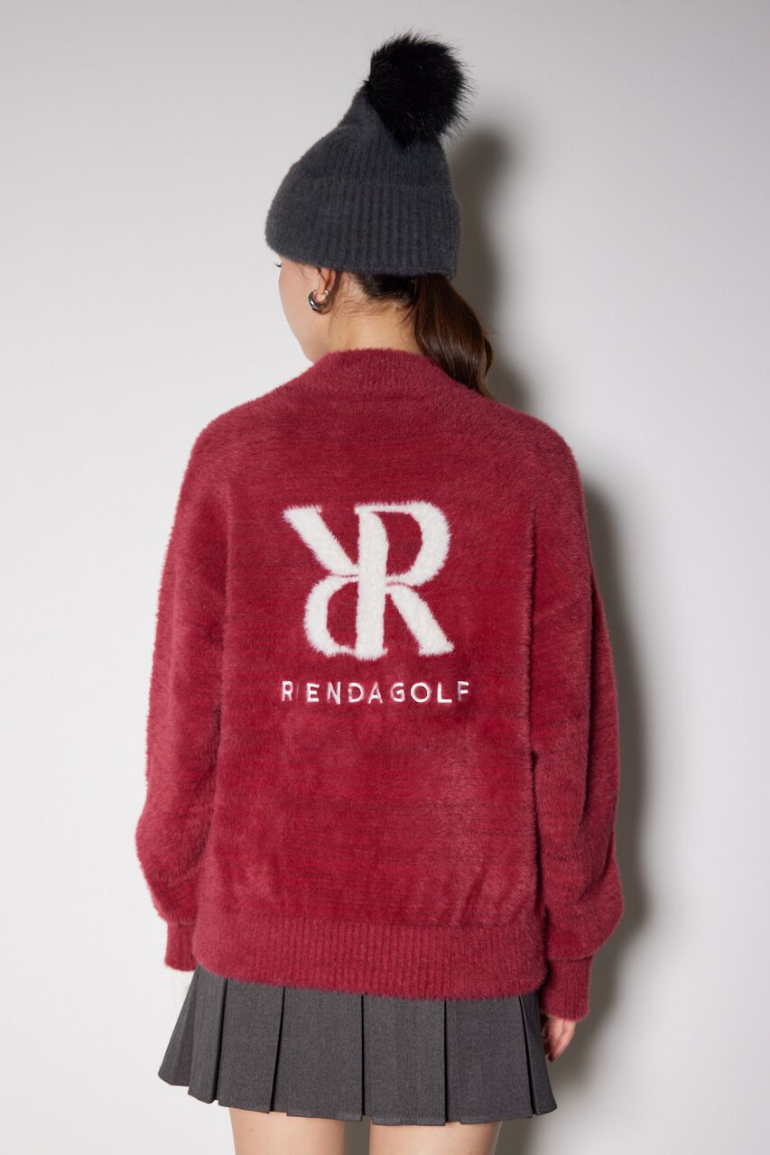 rienda「ハートビーズシャギーニットトップス」|ニット・セーター|