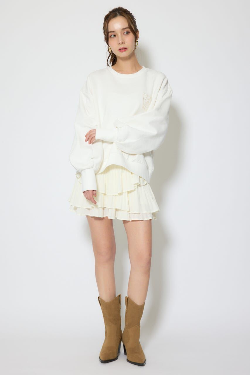 rienda「バックレースアップスウェットトップス」|Tシャツ・カットソー|