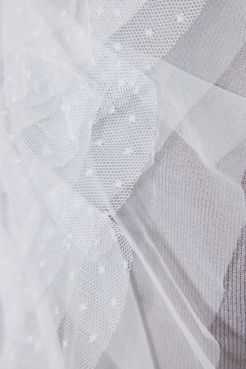 rienda「フリルチュールニットカーディガン」|Tシャツ・カットソー|