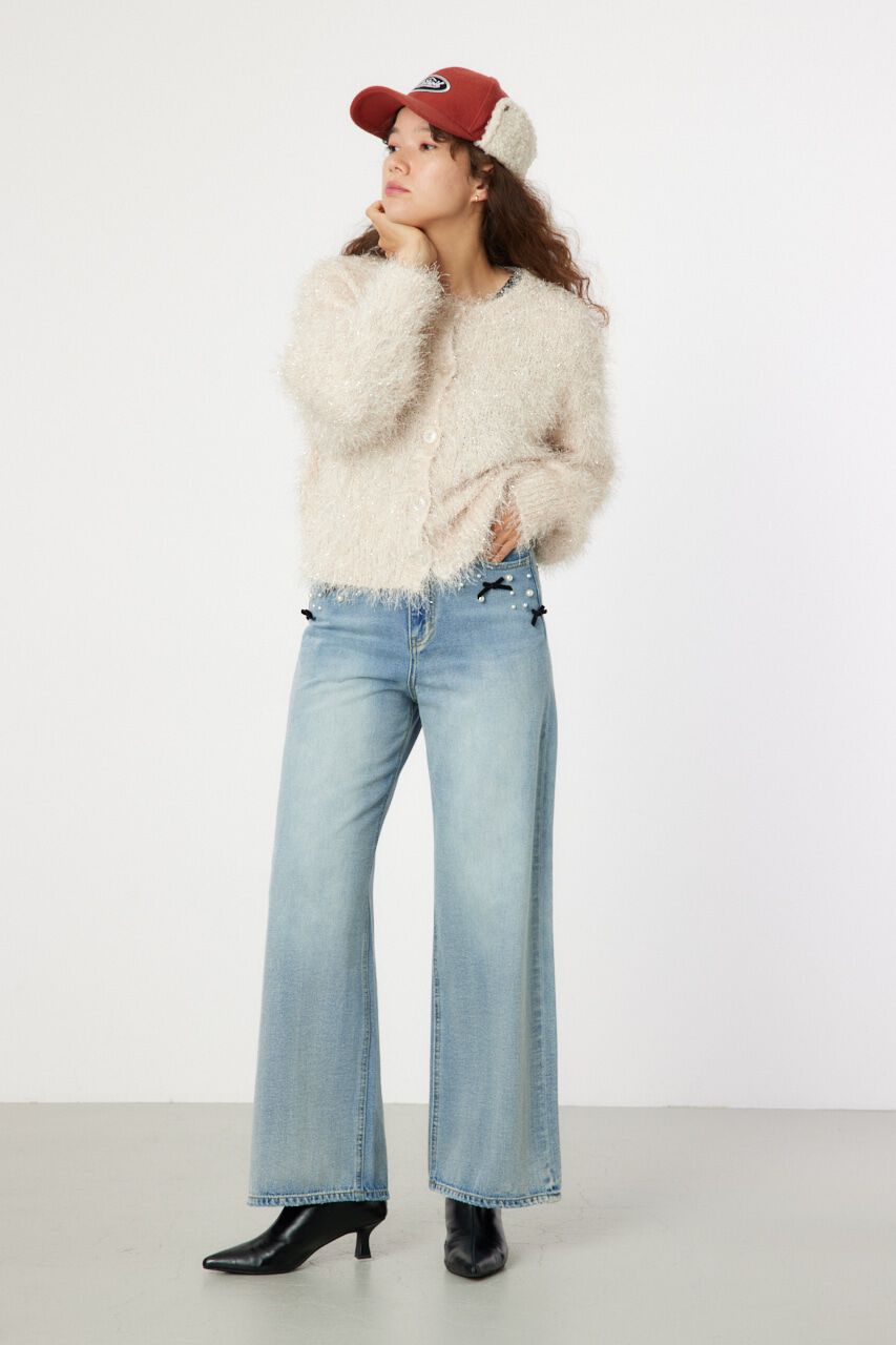 RODEO CROWNS「デコレーションハイウエストワイドデニム」|デニム|